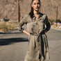 

Shirt dress leo details Woman Ravissa Sahara Trip deep lichen green | Freeman T. Porter