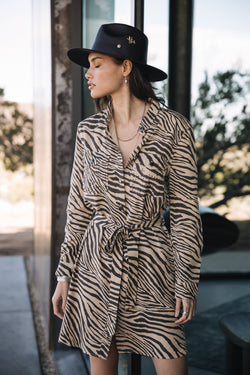 

Robe chemise imprimée Femme Ravissa Svanna irish cream | Freeman T. Porter