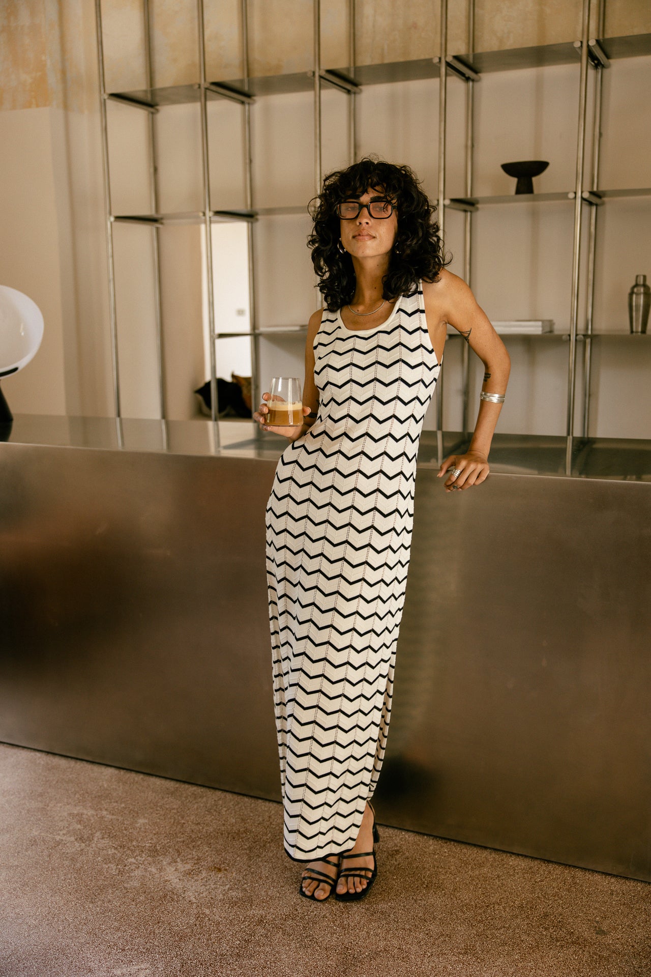 

Crochet dress Woman Raga Waves black&white white | Freeman T. Porter