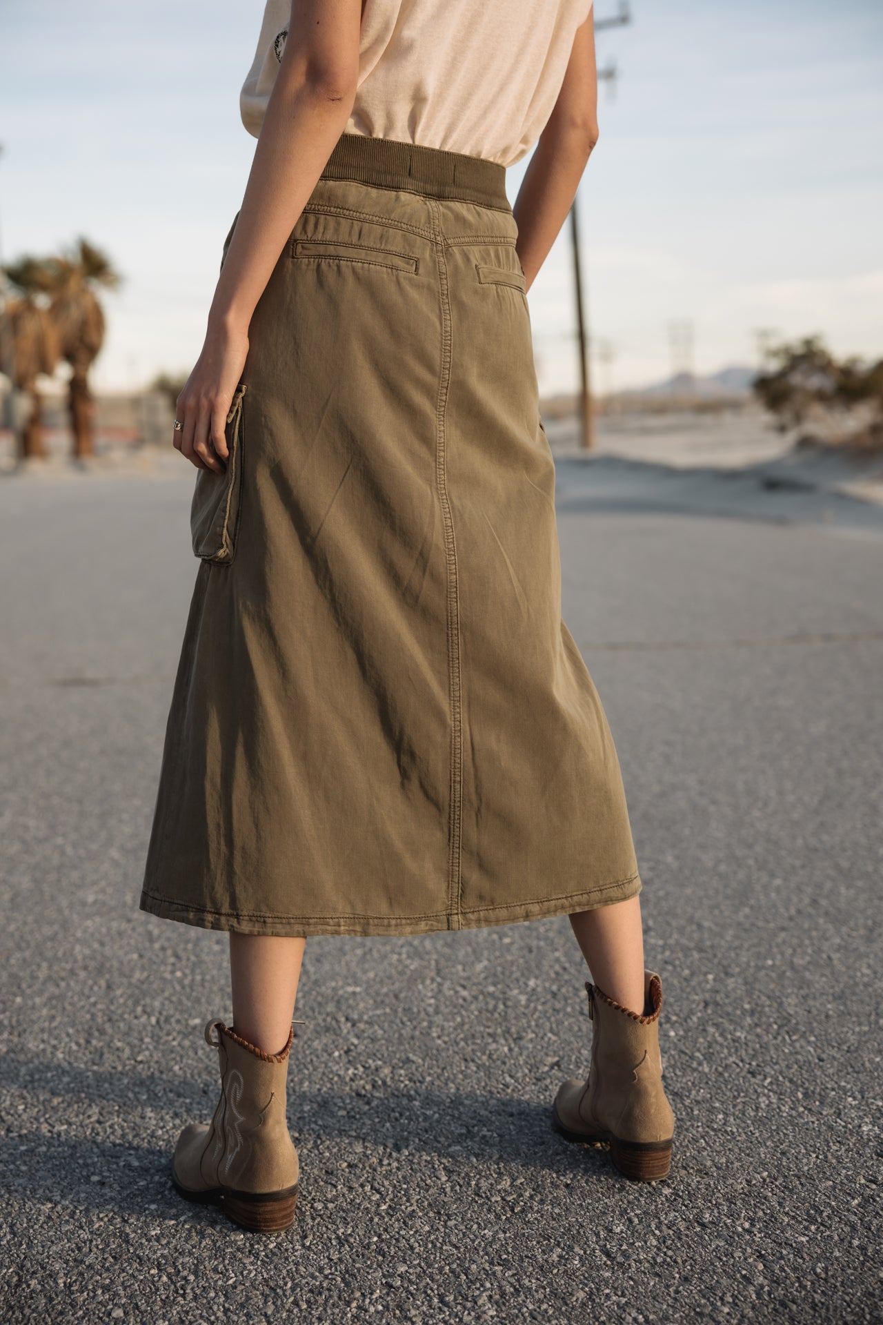 

Jupe cargo zippée Femme Kiana Jazz deep lichen green | Freeman T. Porter