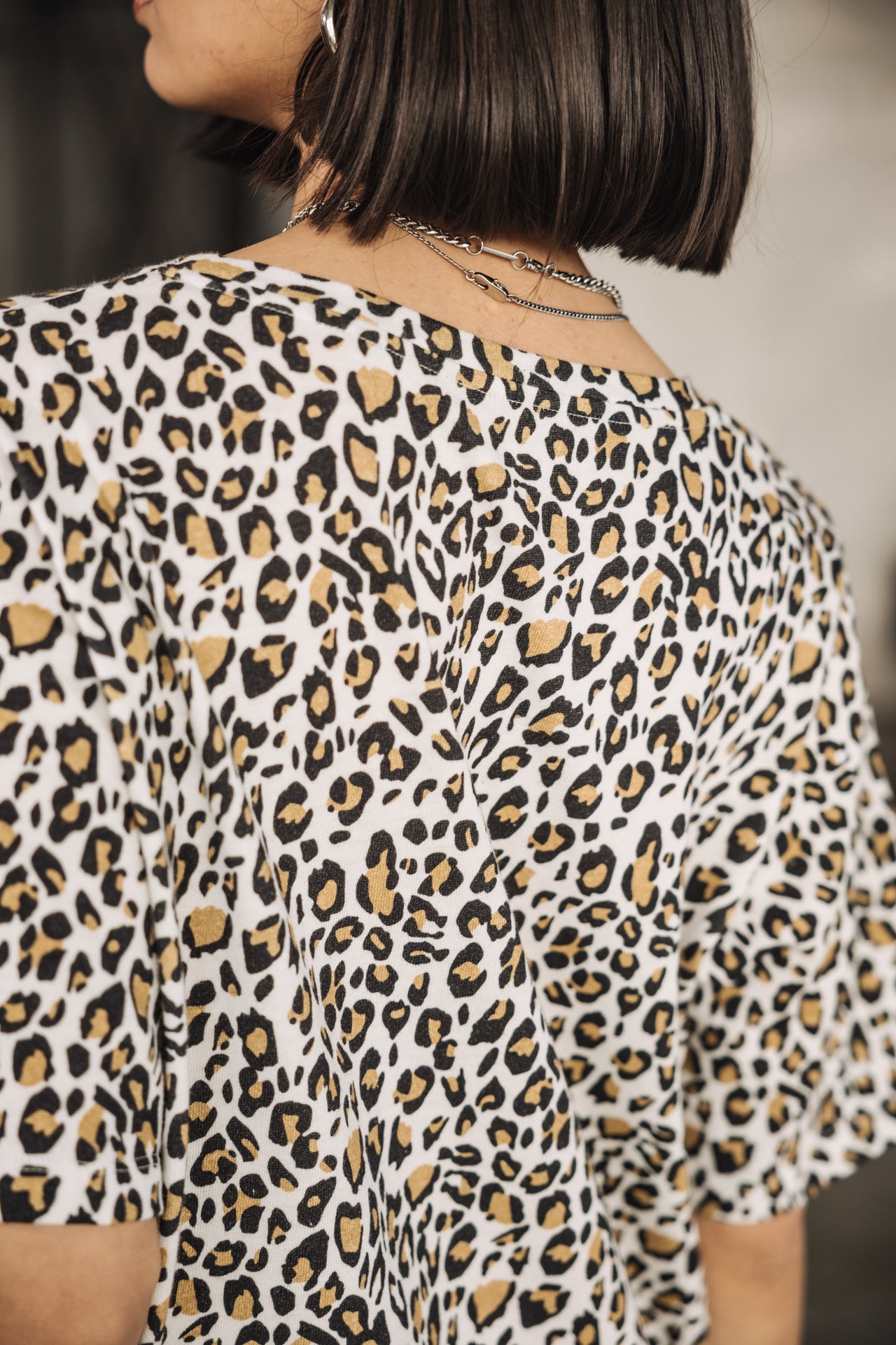 

Robe T-shirt imprimé léopard Femme Reed Leo Glitter off white | Freeman T. Porter
