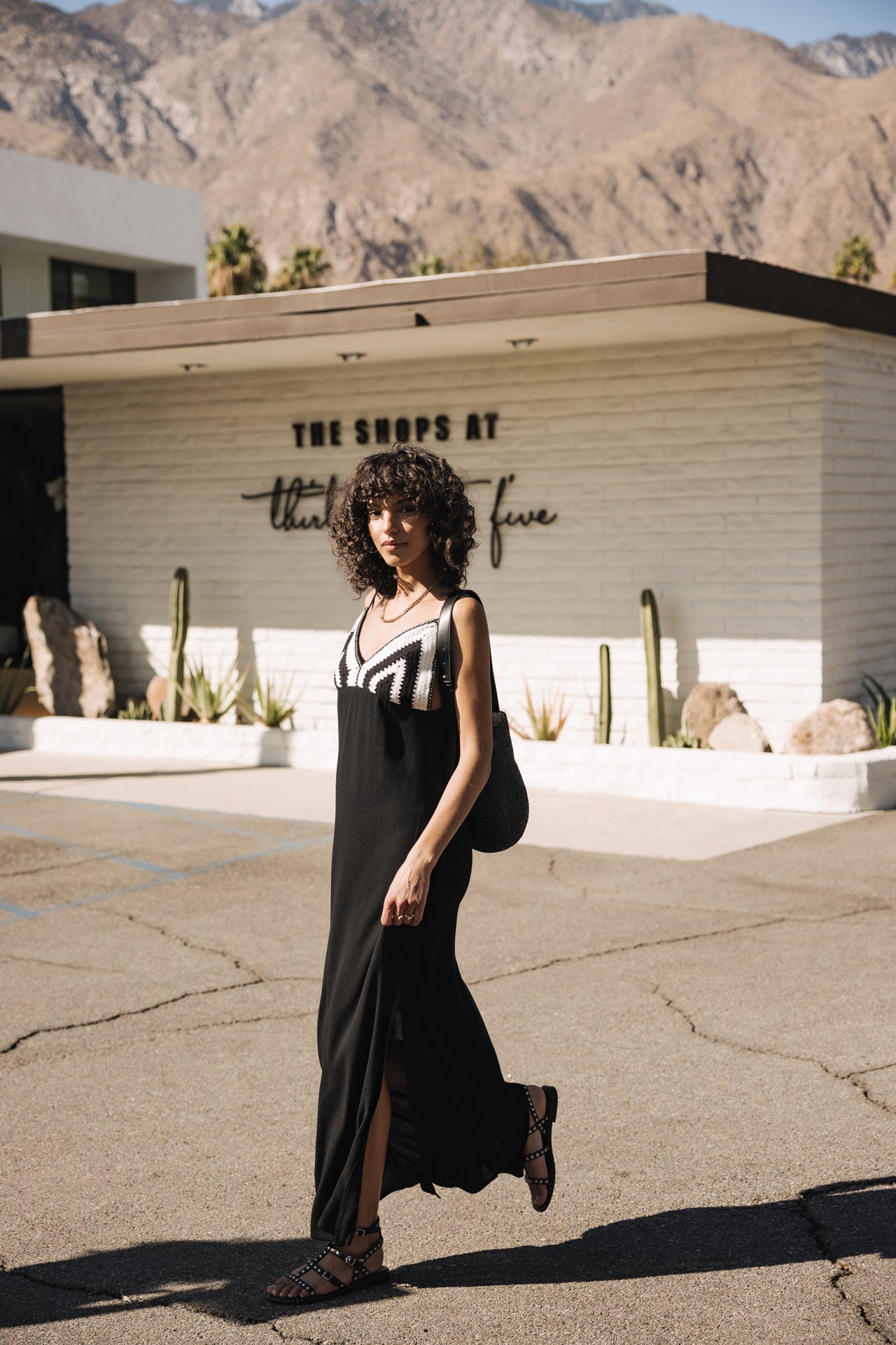 

Crochet detail dress Woman Rwany Crochet black | Freeman T. Porter