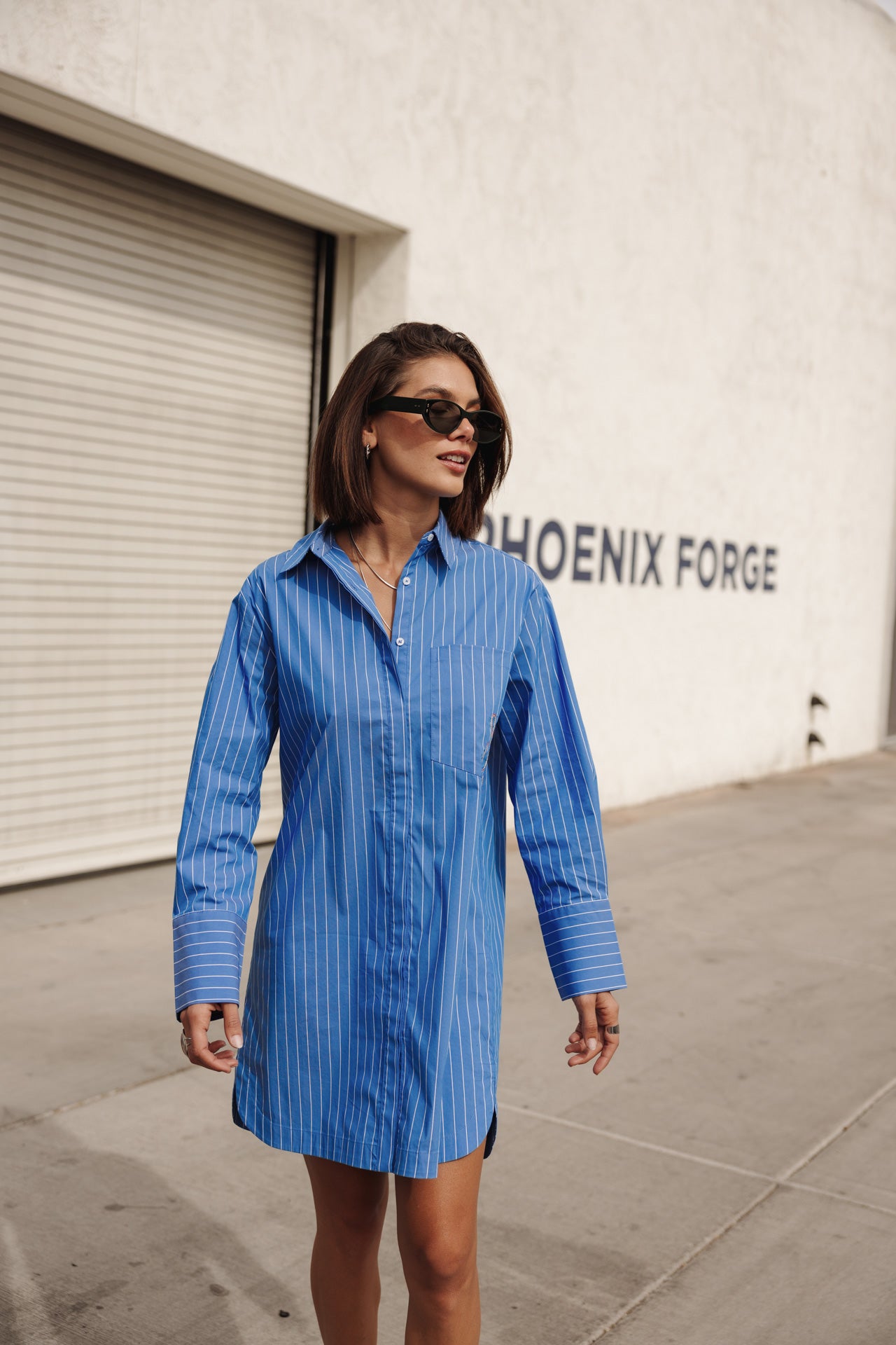 

Hemdkleid loose Frau Restine Boyfriend granada sky | Freeman T. Porter