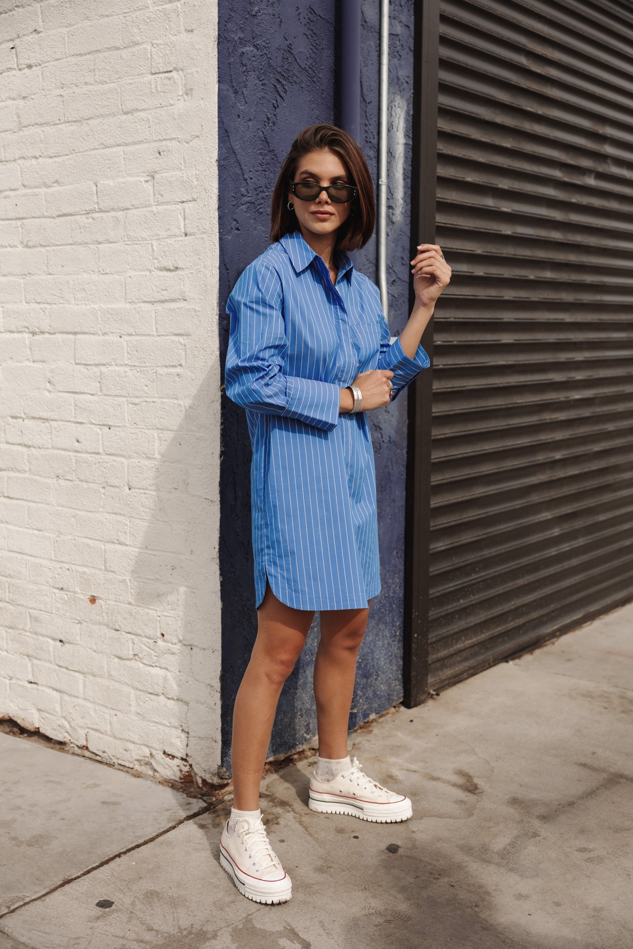 

Hemdkleid loose Frau Restine Boyfriend granada sky | Freeman T. Porter
