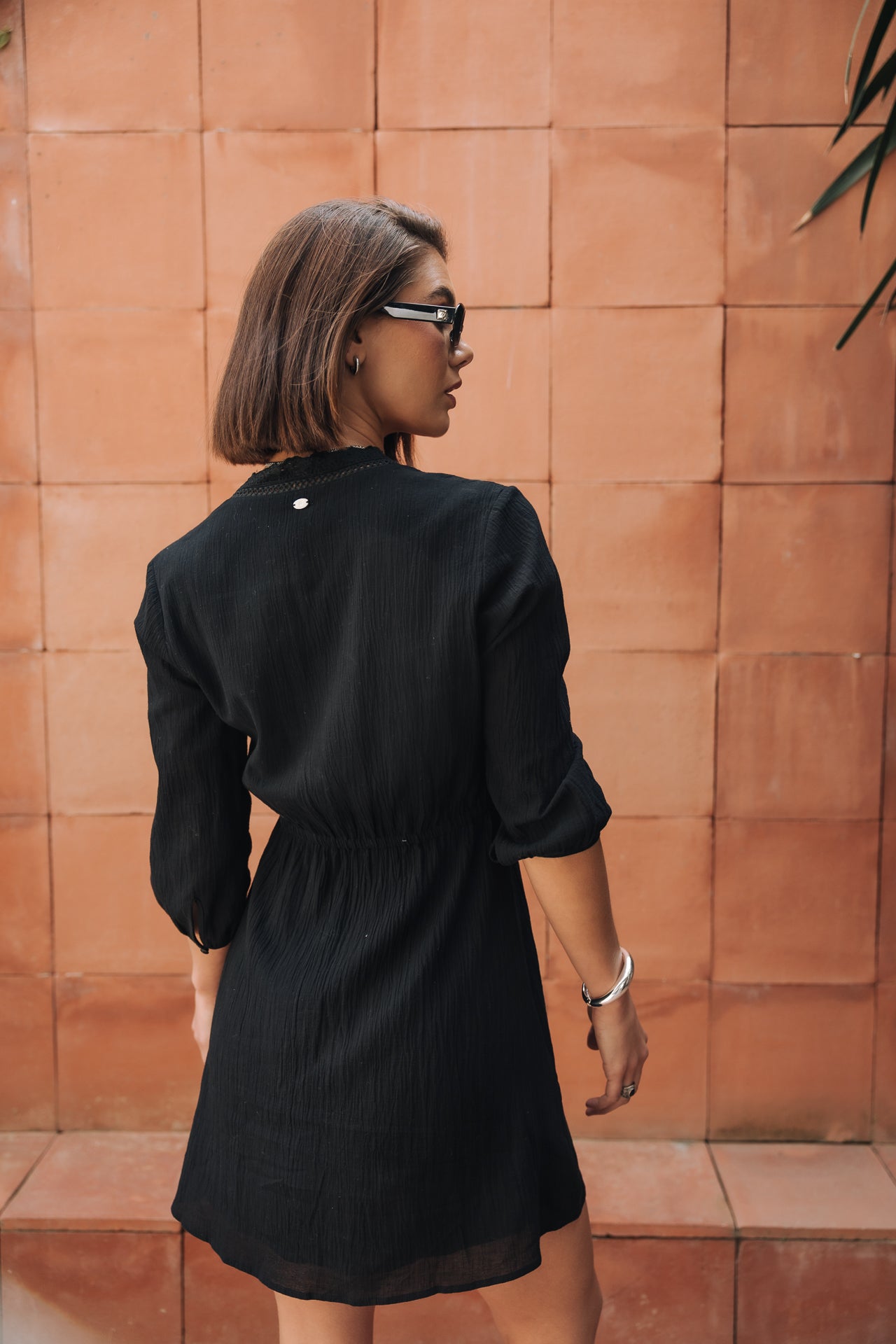

Robe courte Femme Rudgy Plain black | Freeman T. Porter