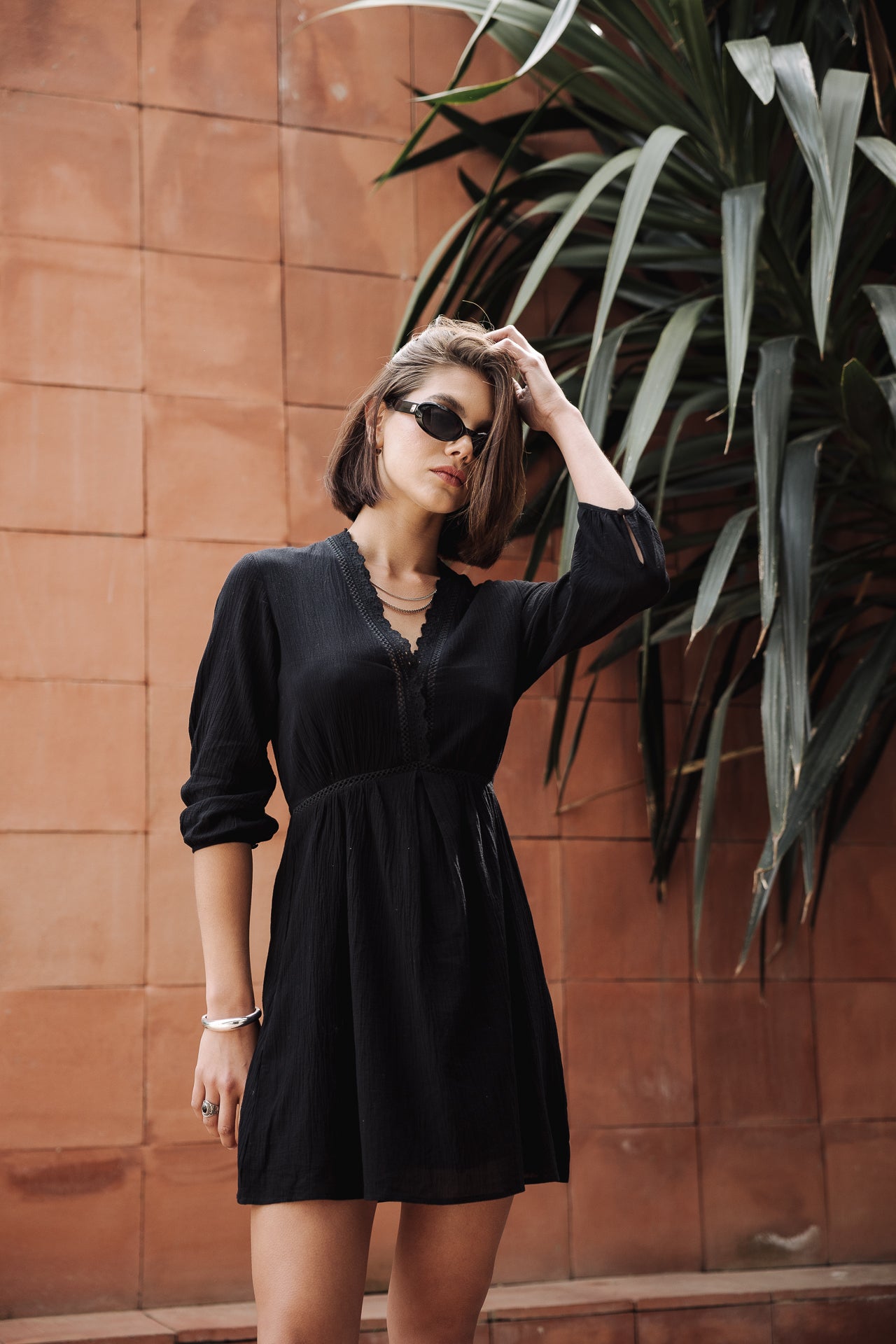 

Robe courte Femme Rudgy Plain black | Freeman T. Porter