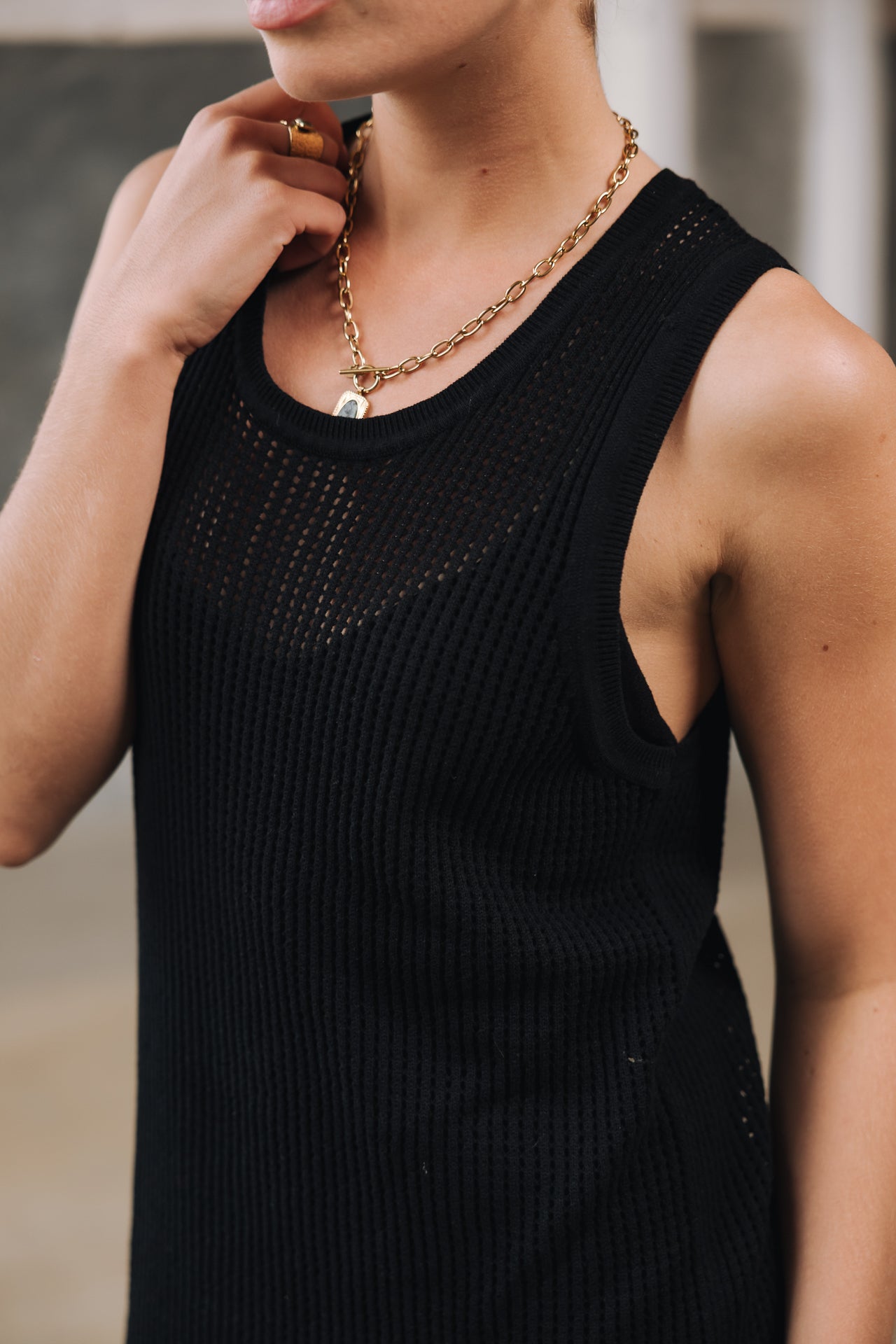 

Robe en maille Femme Rommy Mesh black | Freeman T. Porter
