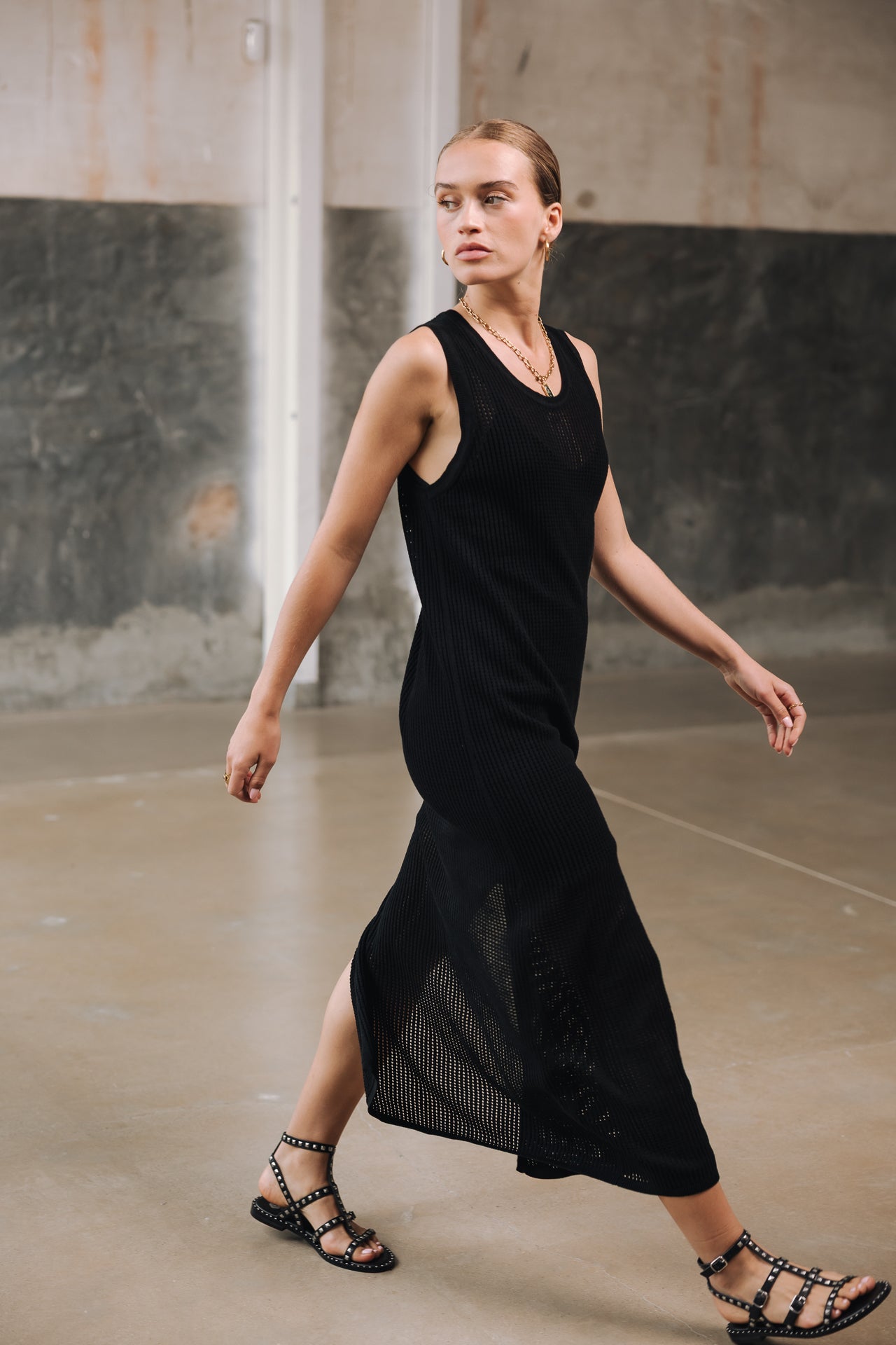 

Robe en maille Femme Rommy Mesh black | Freeman T. Porter