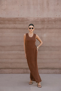 

Vestido de punto Mujer Rommy Mesh chocolate glitter | Freeman T. Porter