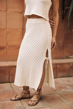 

Falda de punto Mujer Jaia pointelle birch | Freeman T. Porter