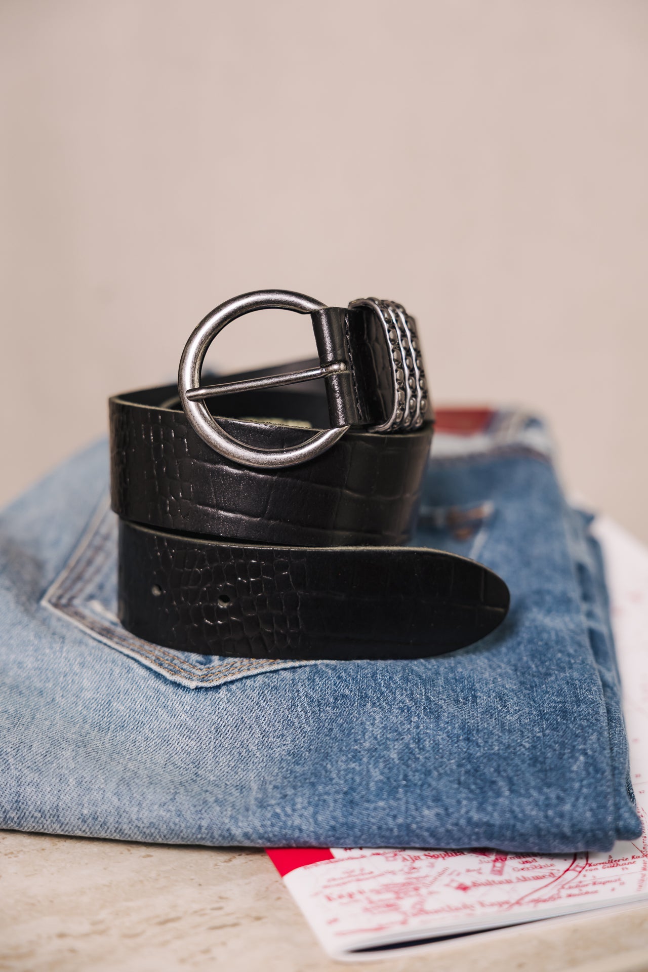 

Leather belt Woman Aubry black | Freeman T. Porter