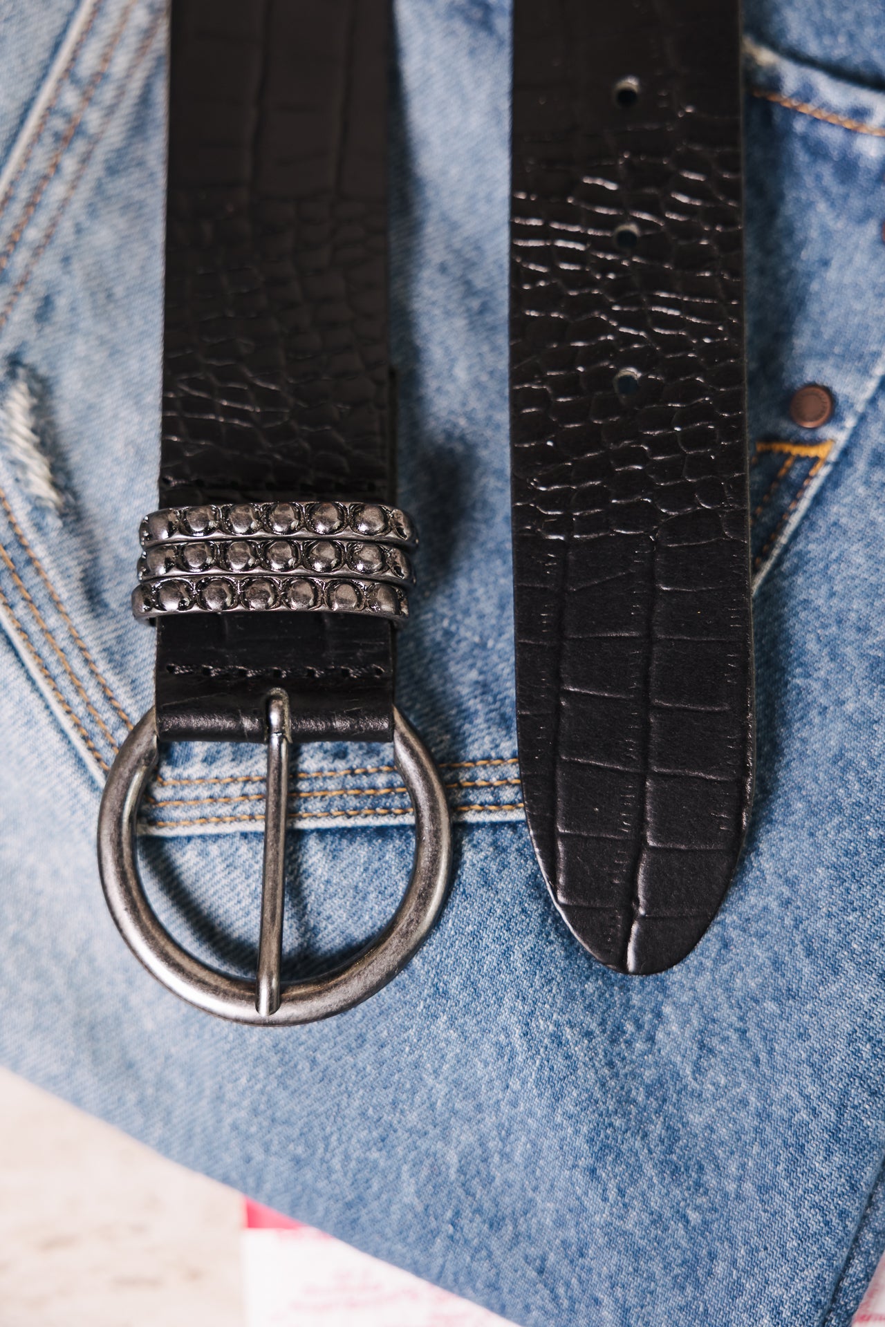 

Leather belt Woman Aubry black | Freeman T. Porter