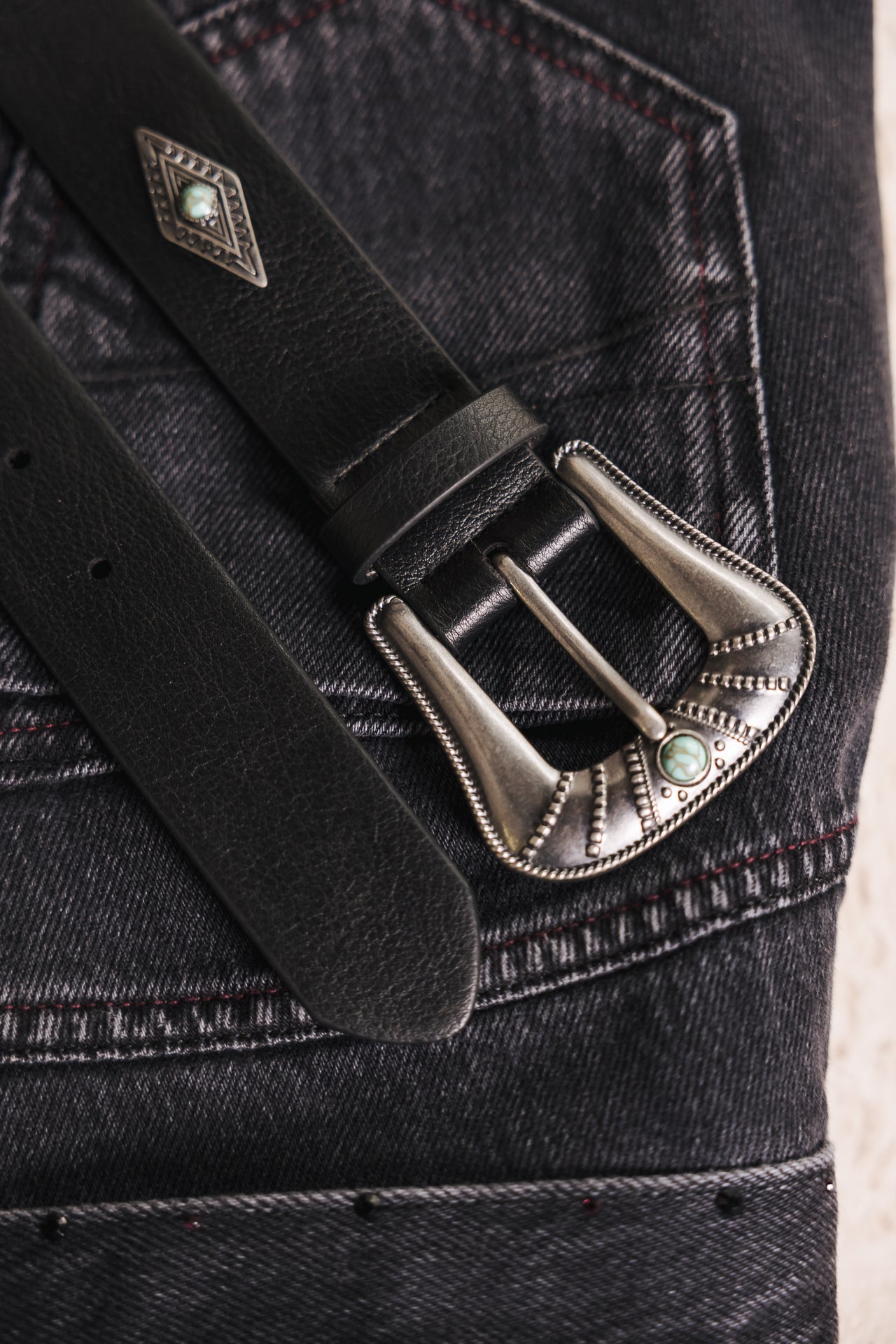 

Leather belt Woman Jayla black | Freeman T. Porter