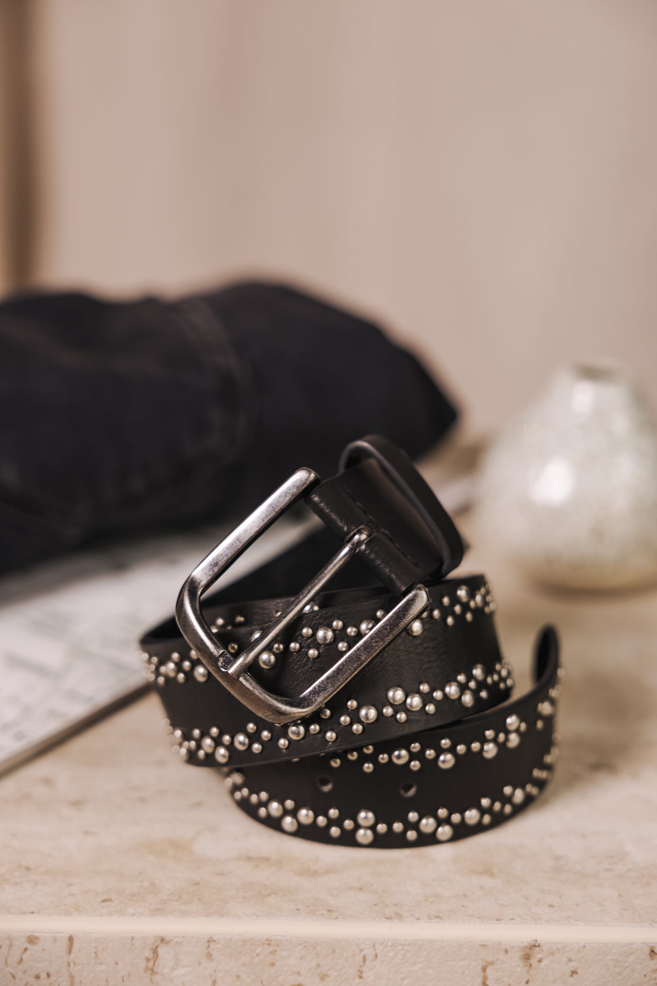 

Leather belt Woman Reesy black | Freeman T. Porter