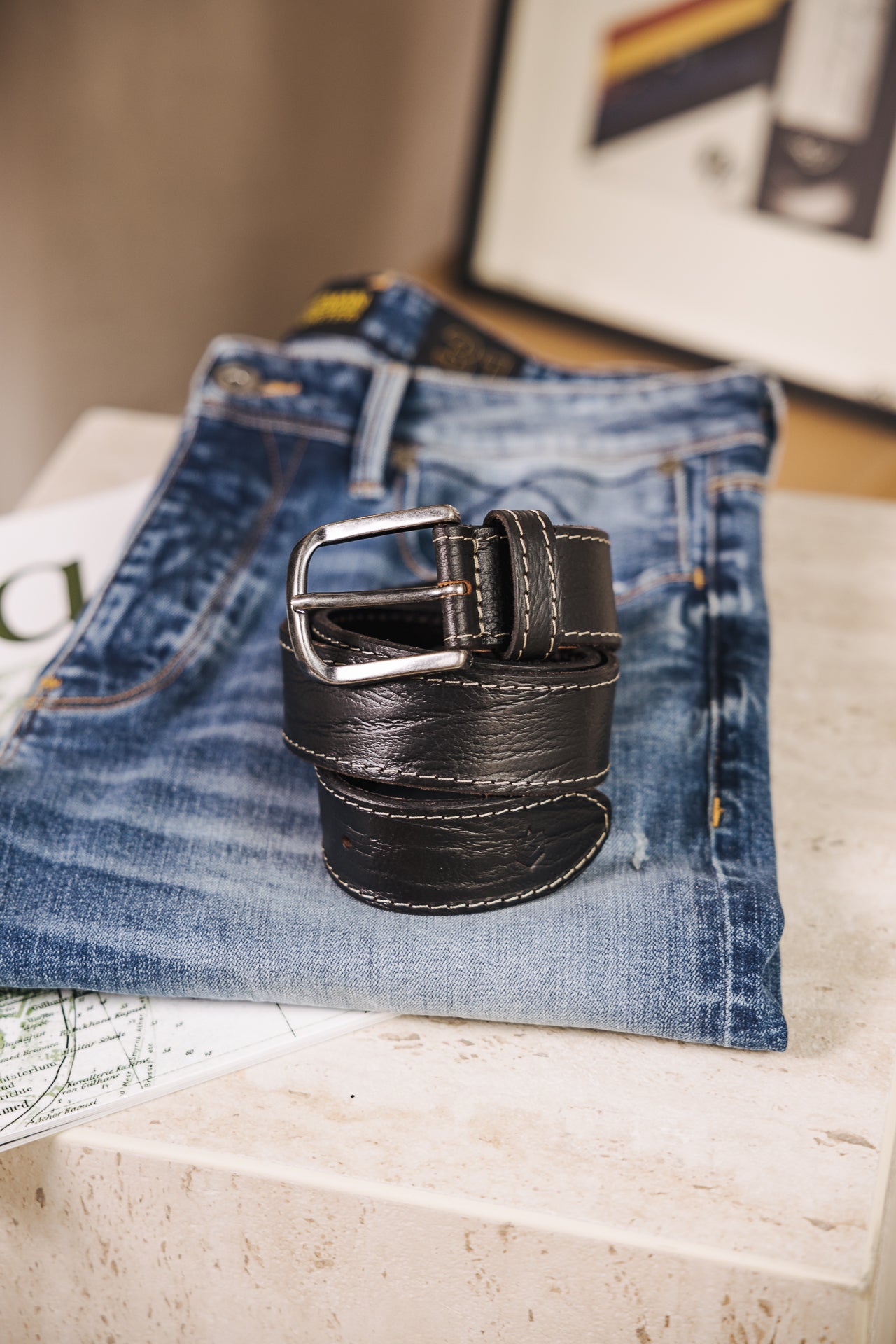 

Ledergürtel Mann Shilo black | Freeman T. Porter