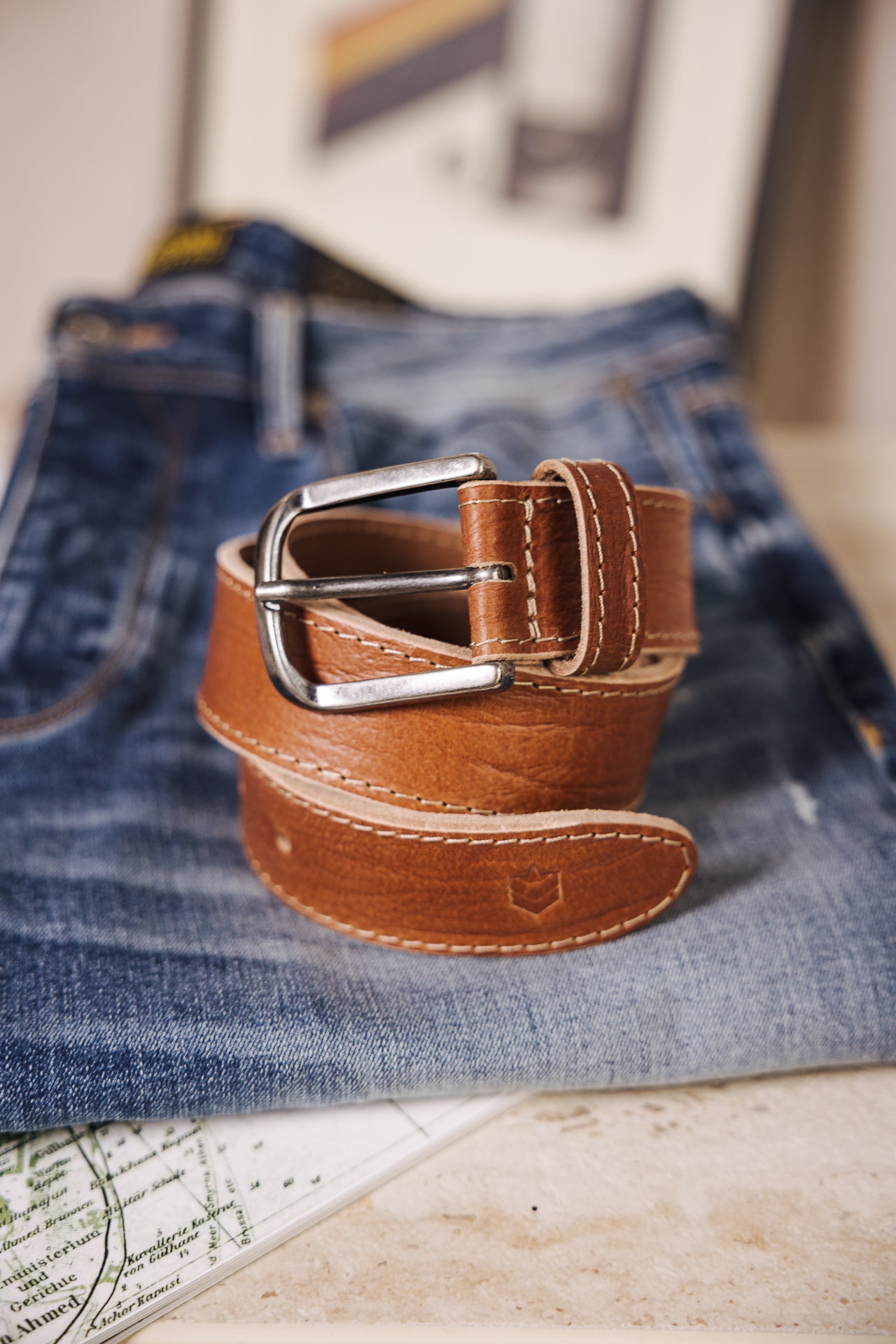 

Cinturón de cuero Hombres Shilo cognac | Freeman T. Porter