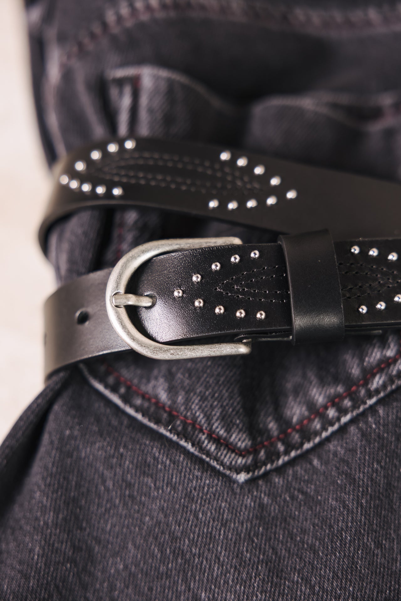 

Leather belt Woman Briella black | Freeman T. Porter