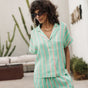 

Chemise fluide à rayures Femme Wina Crafty Stripe deep mint | Freeman T. Porter