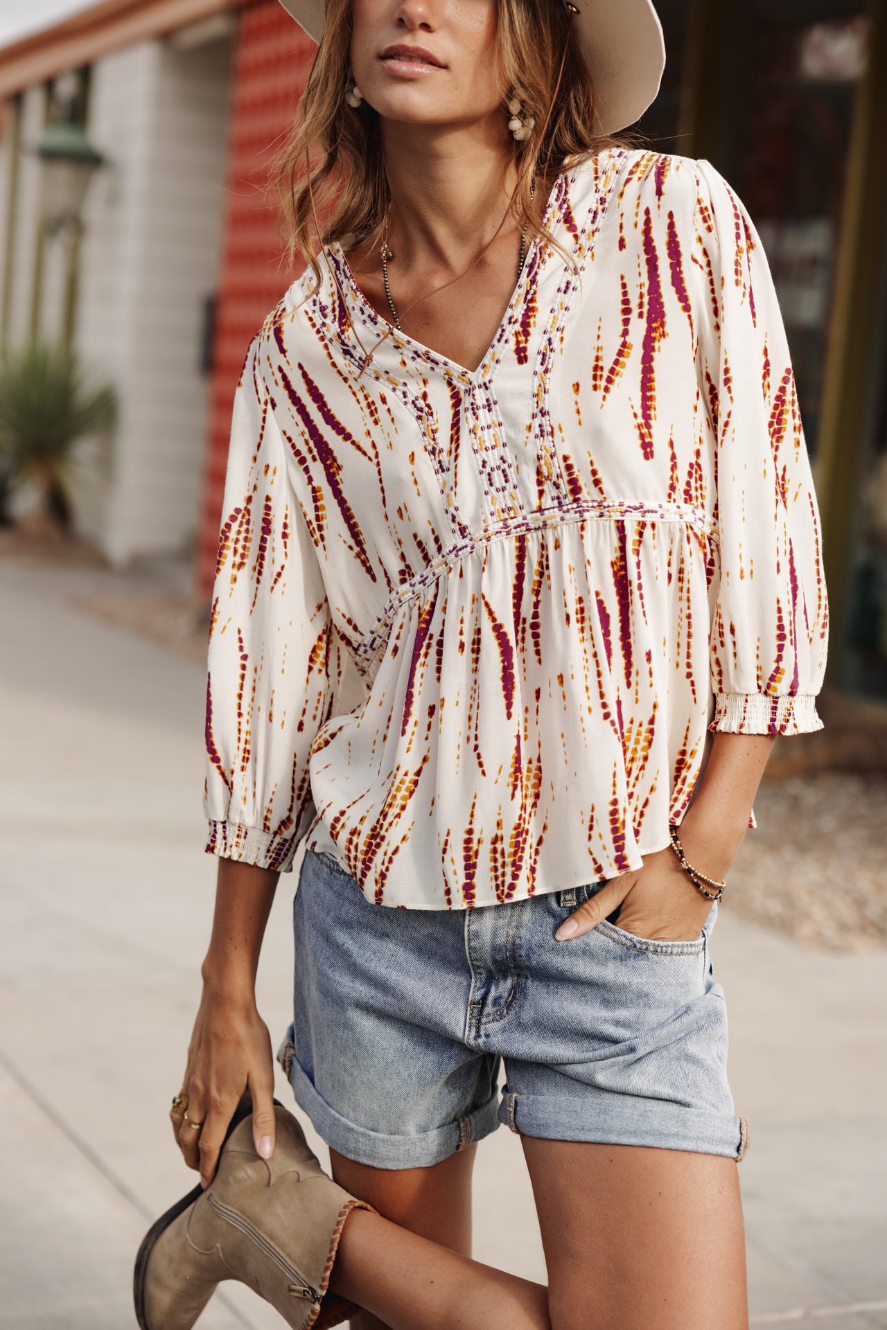   
            

Blouse fluide Femme Anile Desert Tie & Dye egret | Freeman T. Porter
          