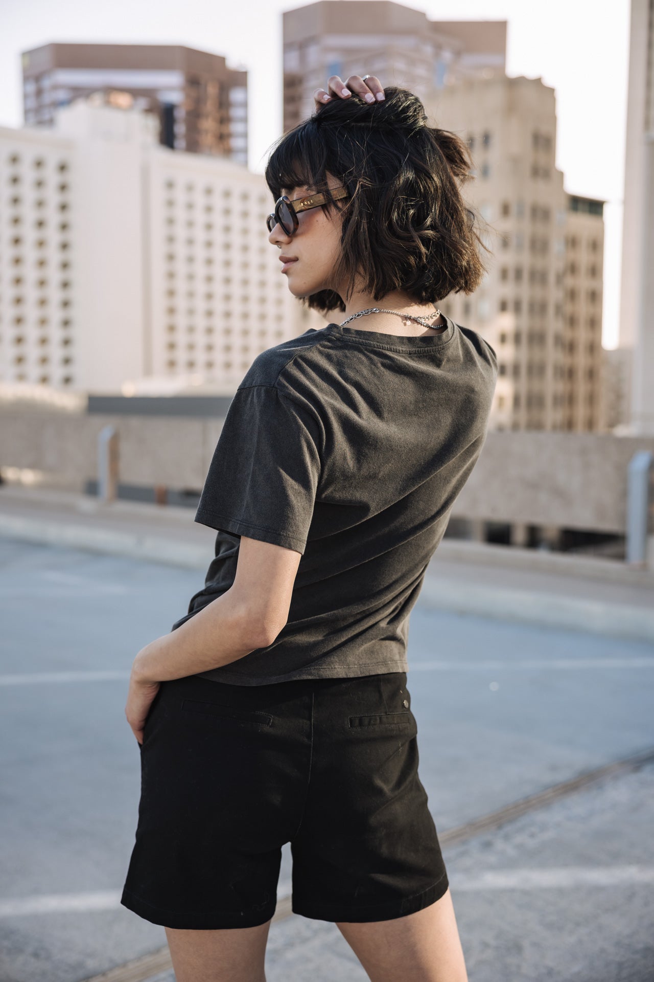 

Printed T-shirt Woman Suria Wild Chica Foil vintage black | Freeman T. Porter