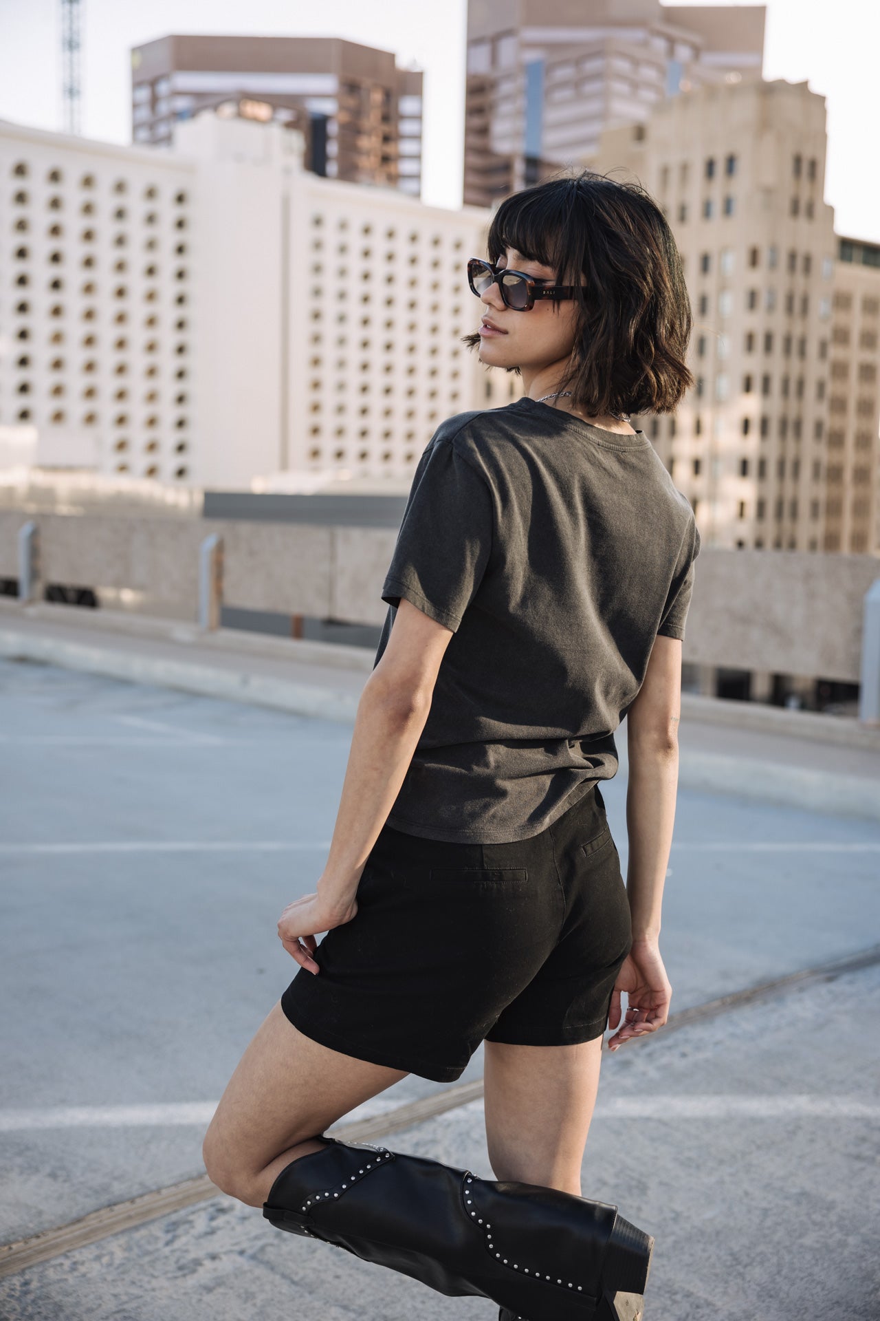 

Printed T-shirt Woman Suria Wild Chica Foil vintage black | Freeman T. Porter