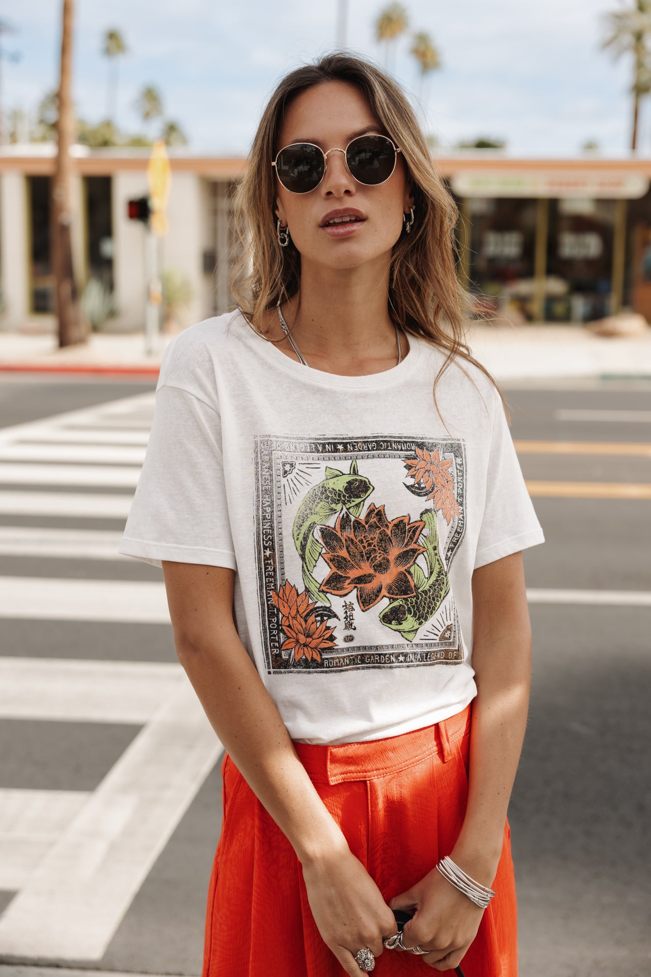 

Camiseta estampada Mujer Suria Carpe Koi off white | Freeman T. Porter