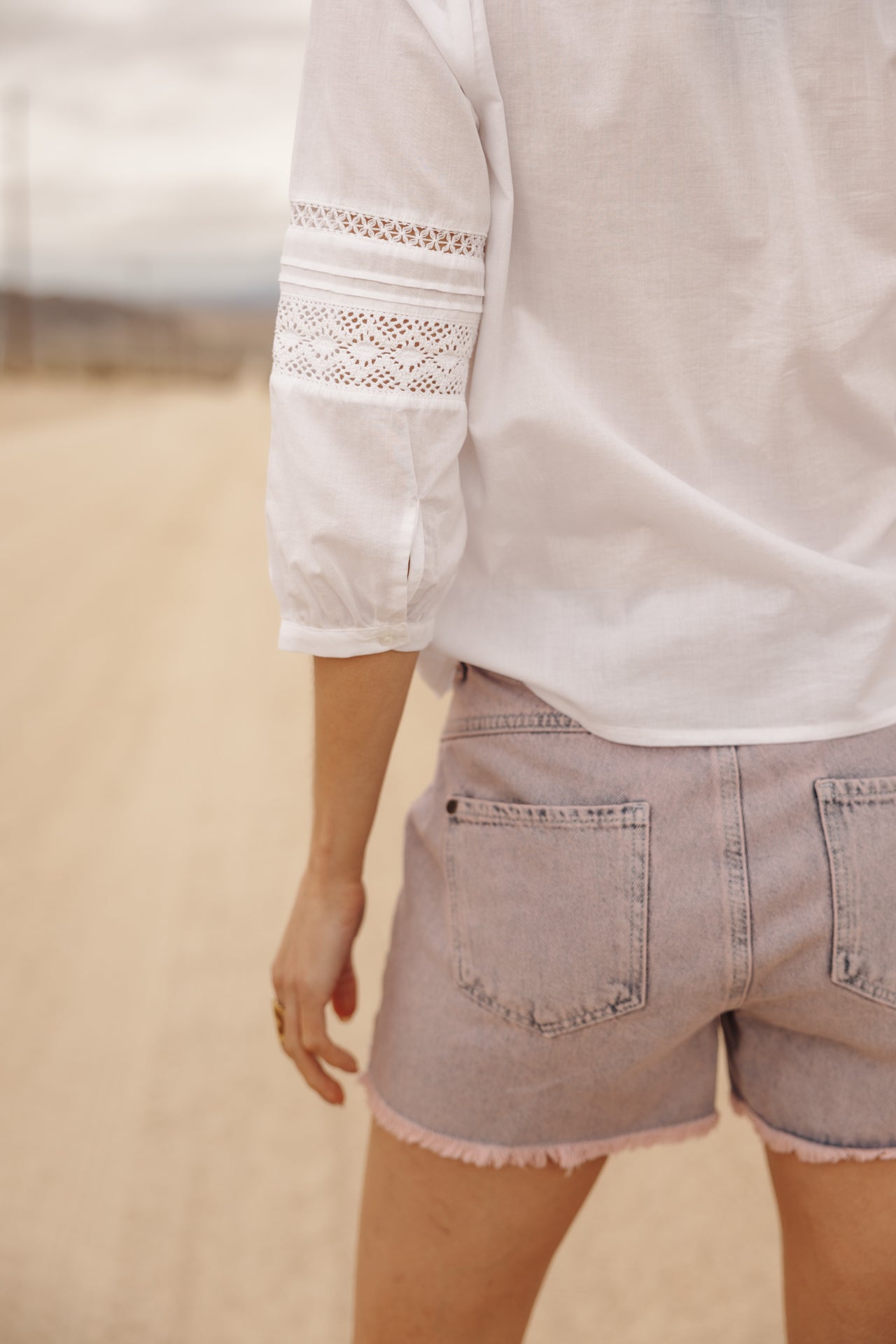 

Lace blouse Woman Brune white | Freeman T. Porter