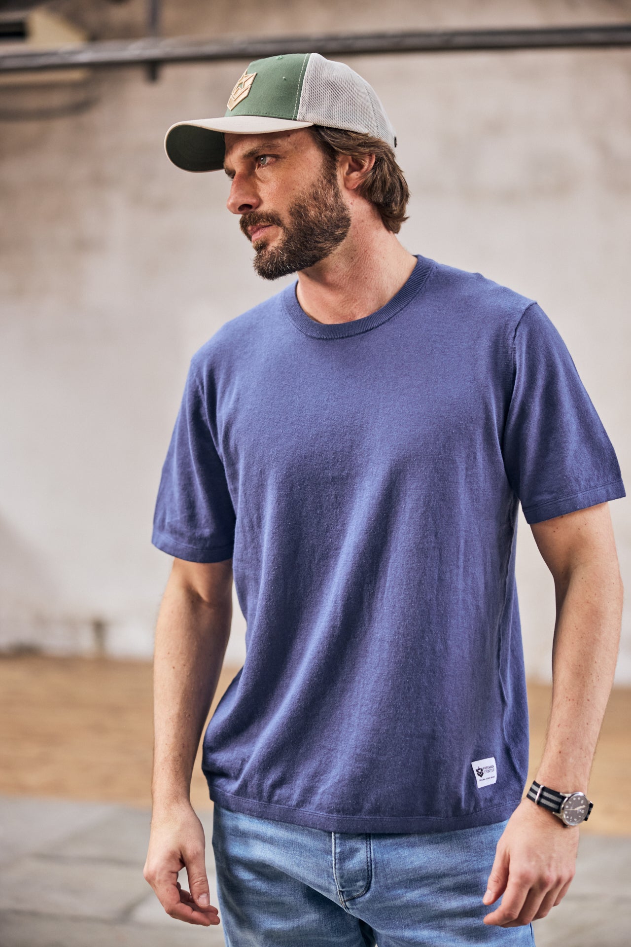 

T-shirt oversize Homme Octave Argos vintage indigo | Freeman T. Porter