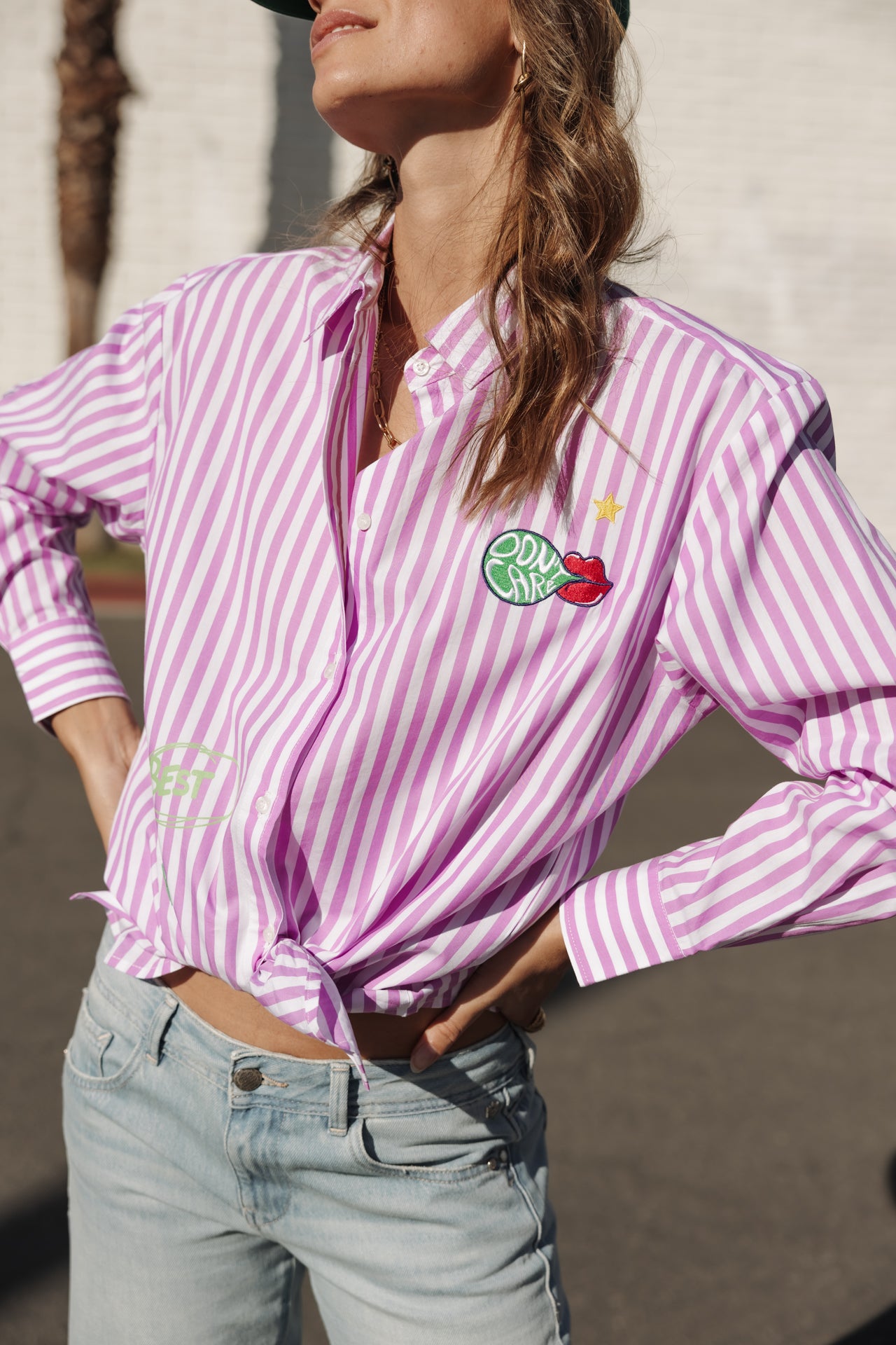 
              

Camisa de parches a rayas Mujer Chella Summer Patches lilac | Freeman T. Porter
            