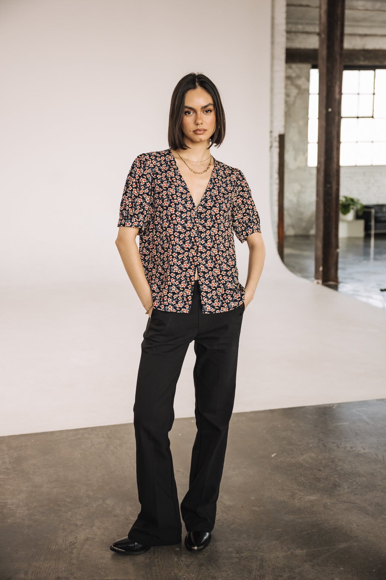 

Blouse à manches ballon Femme Tobbia Ditsy night sky | Freeman T. Porter