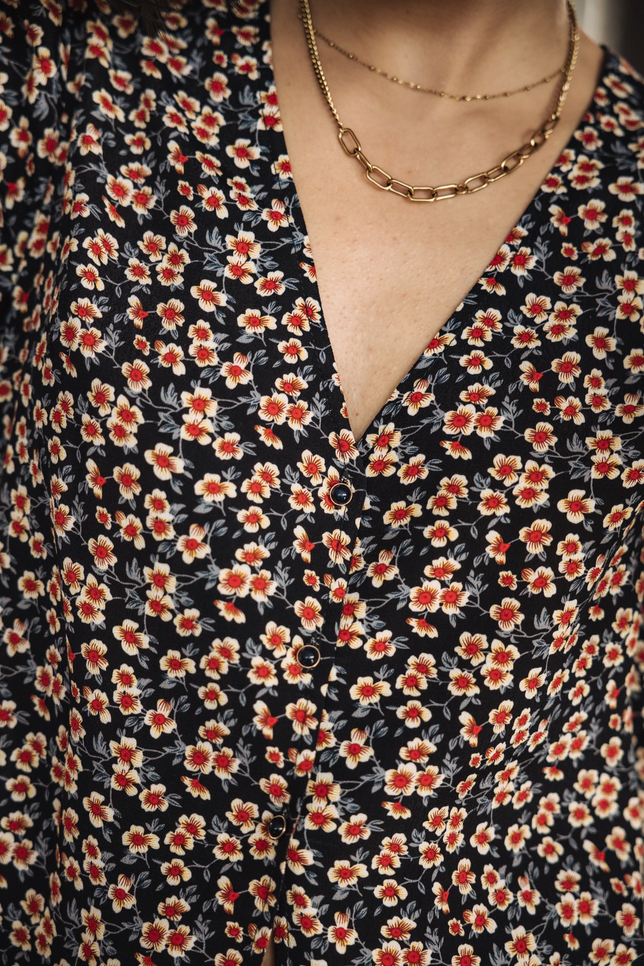 

Blouse à manches ballon Femme Tobbia Ditsy night sky | Freeman T. Porter