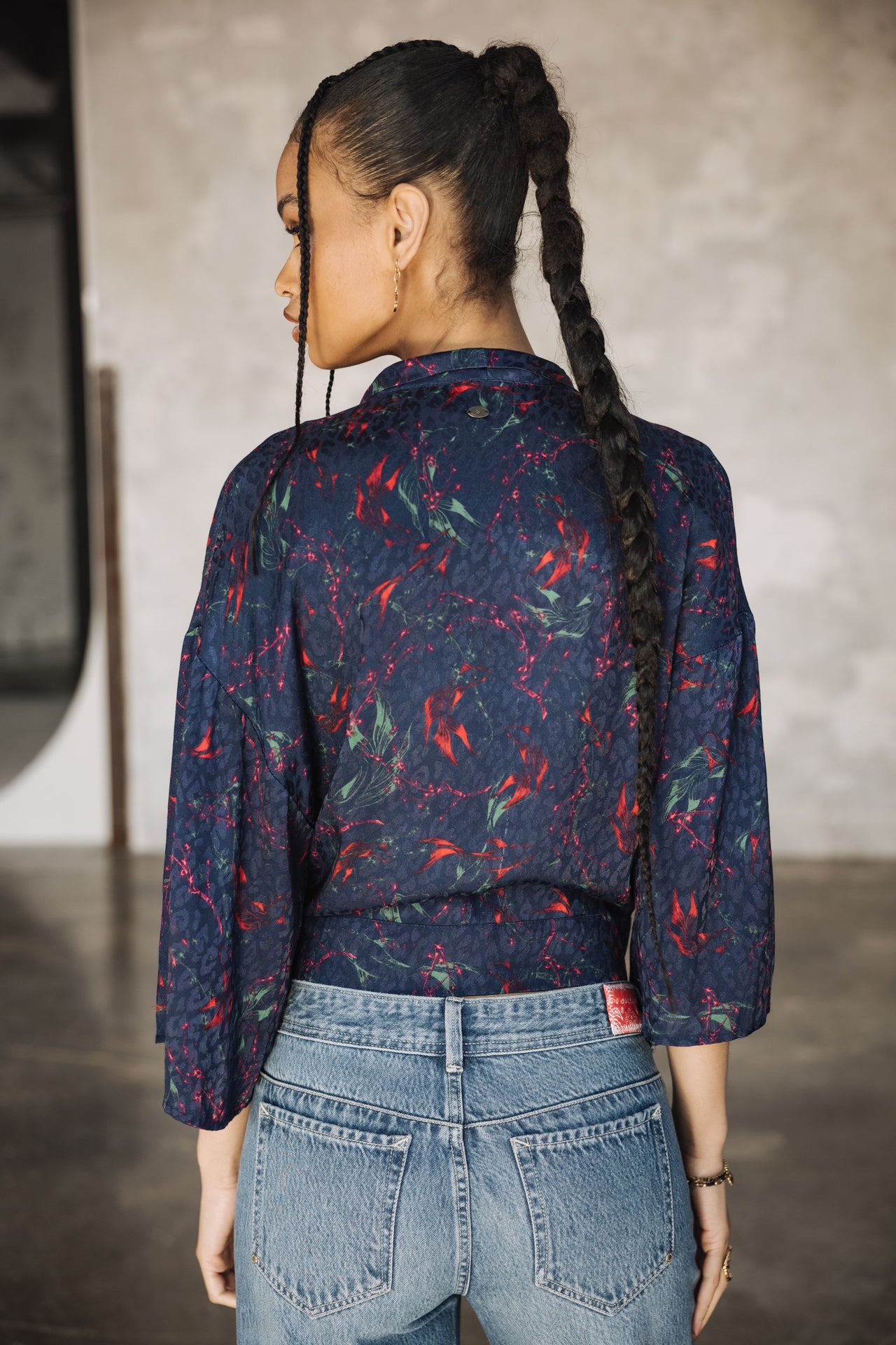 

Top kimono Mujer Triane Carpe Koi navy | Freeman T. Porter