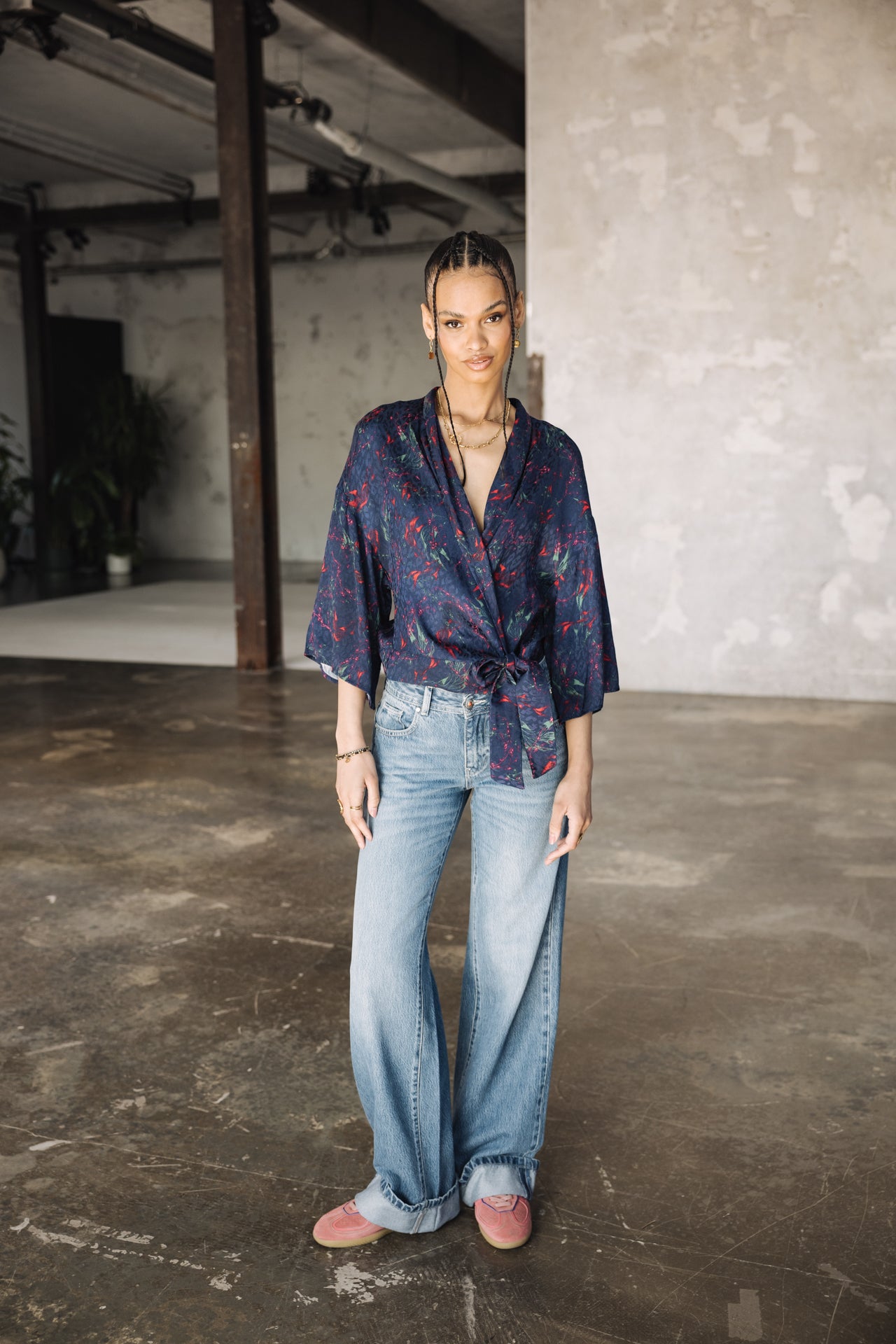 

Top kimono Mujer Triane Carpe Koi navy | Freeman T. Porter