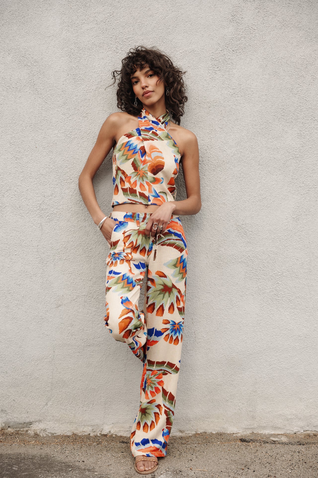 

Crossed halter Woman Olivia Parrot irish cream | Freeman T. Porter