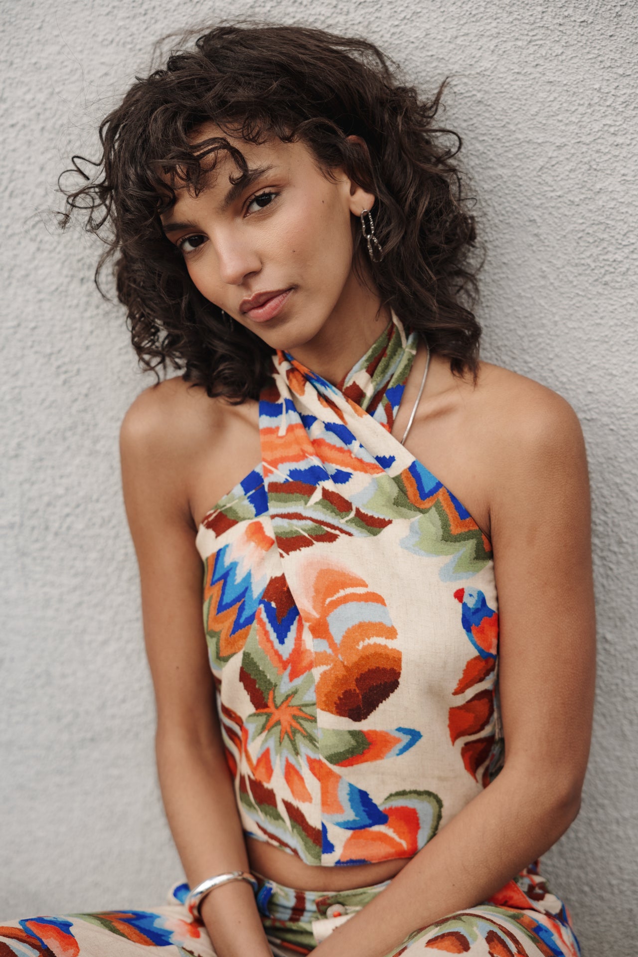 

Crossed halter Woman Olivia Parrot irish cream | Freeman T. Porter