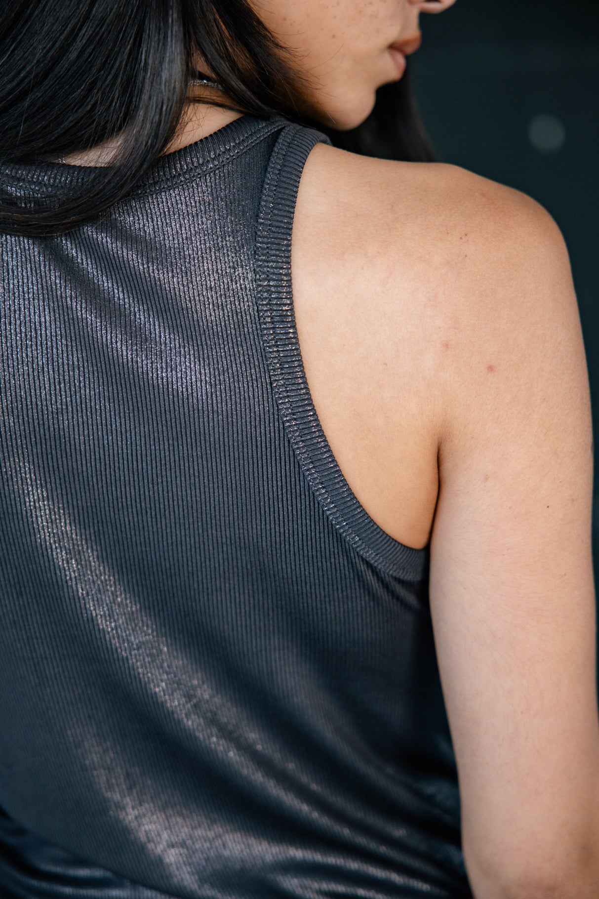 

Débardeur lamé Femme Dorine Foiled carbone | Freeman T. Porter