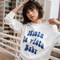 

Sudadera estampada Mujer Saudade Hasta La Vista Glitter white | Freeman T. Porter