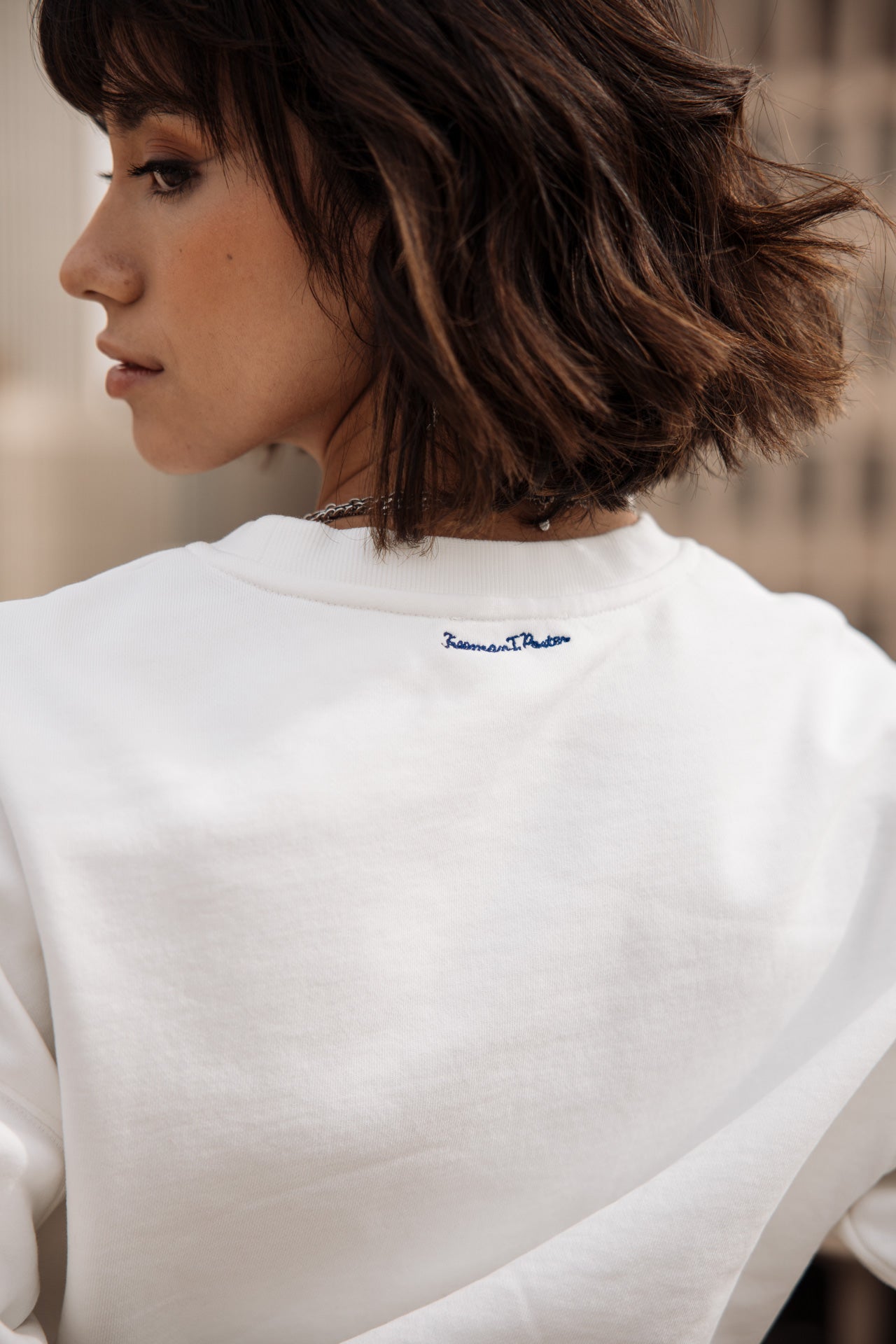 

Printed sweatshirt Woman Saudade Hasta La Vista Glitter white | Freeman T. Porter