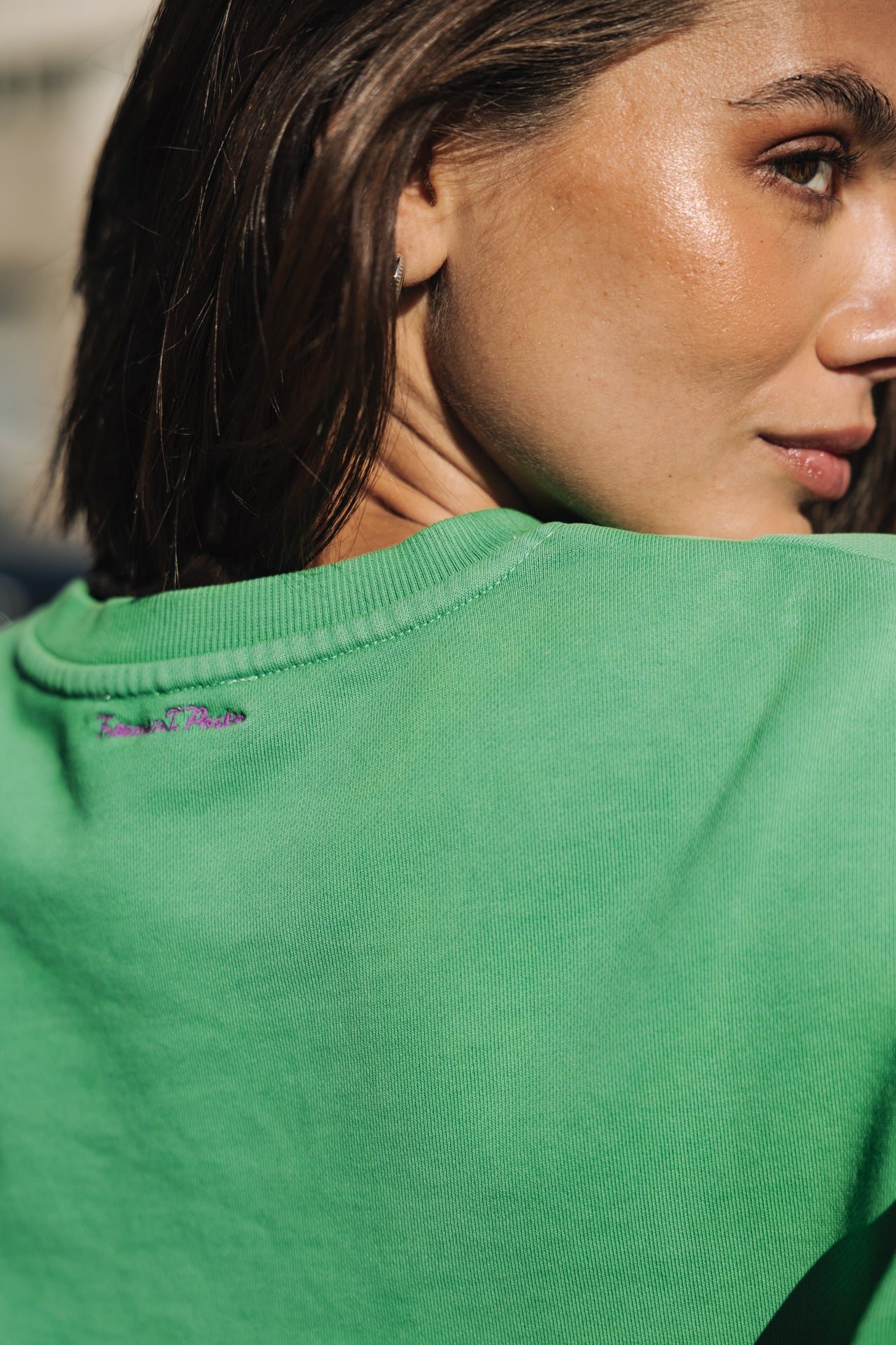 

Sweat imprimé Femme Saudade Hasta La Vista Glitter deep mint | Freeman T. Porter