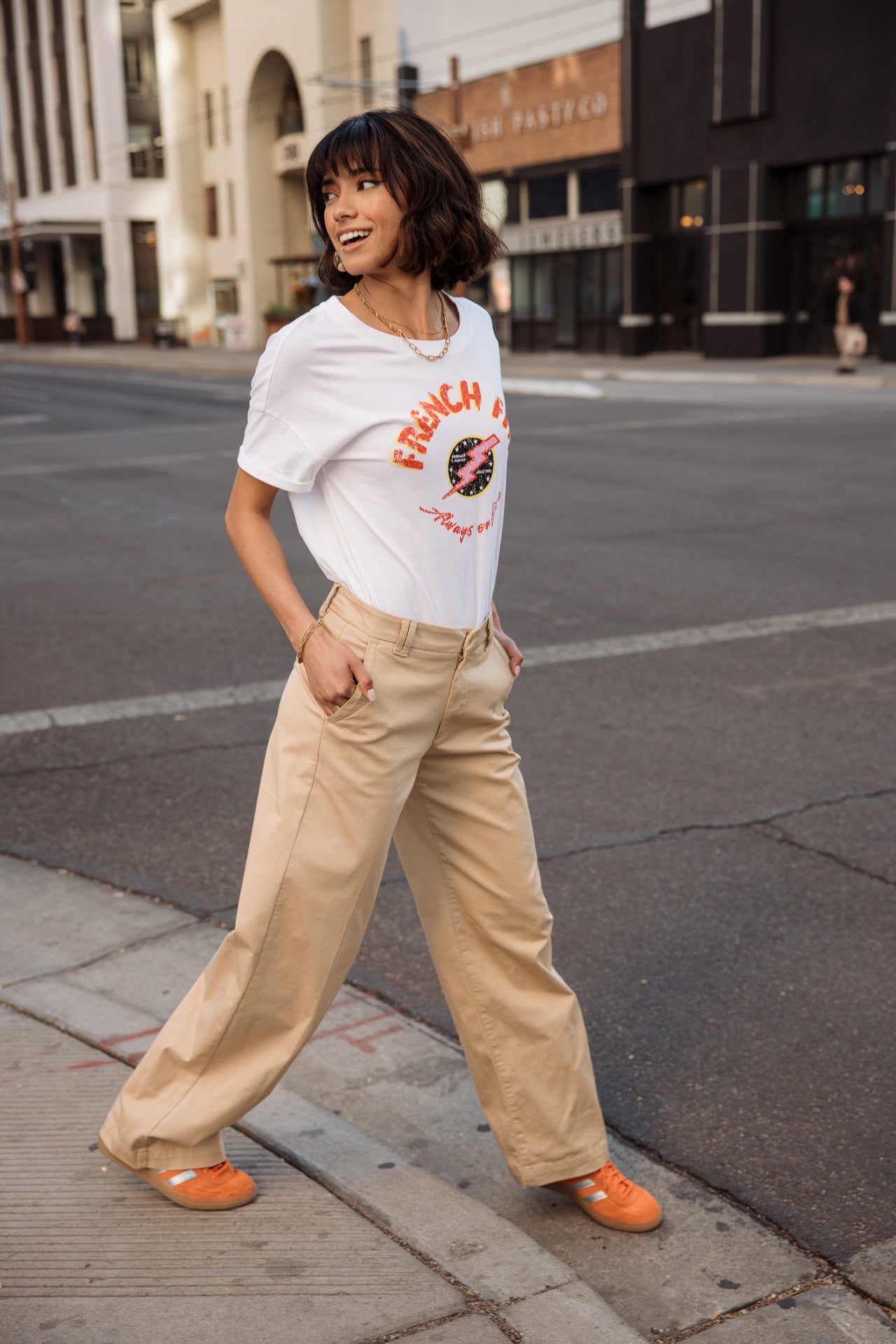 

Camiseta estampada Mujer Tomia French Fry white | Freeman T. Porter