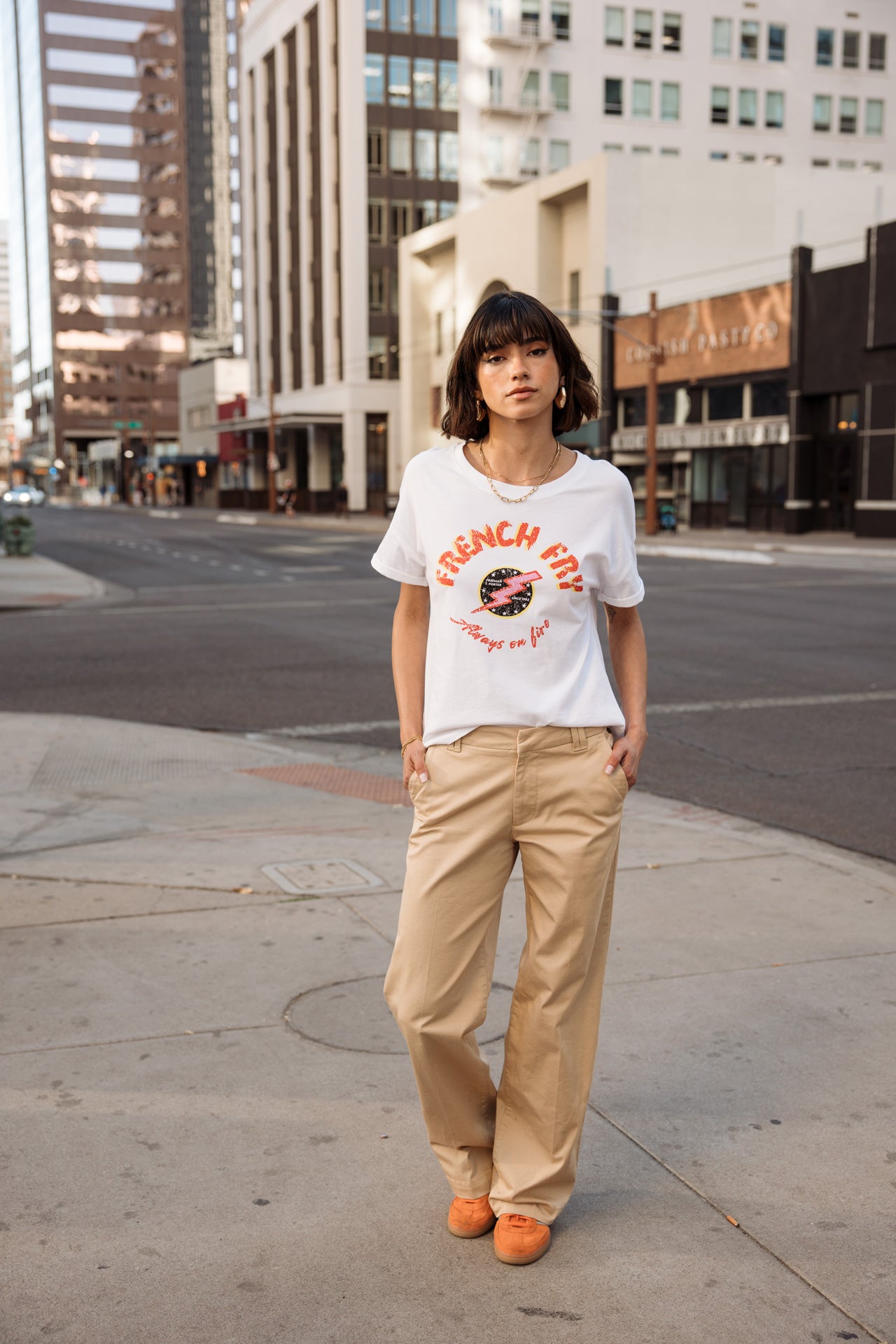 

Camiseta estampada Mujer Tomia French Fry white | Freeman T. Porter