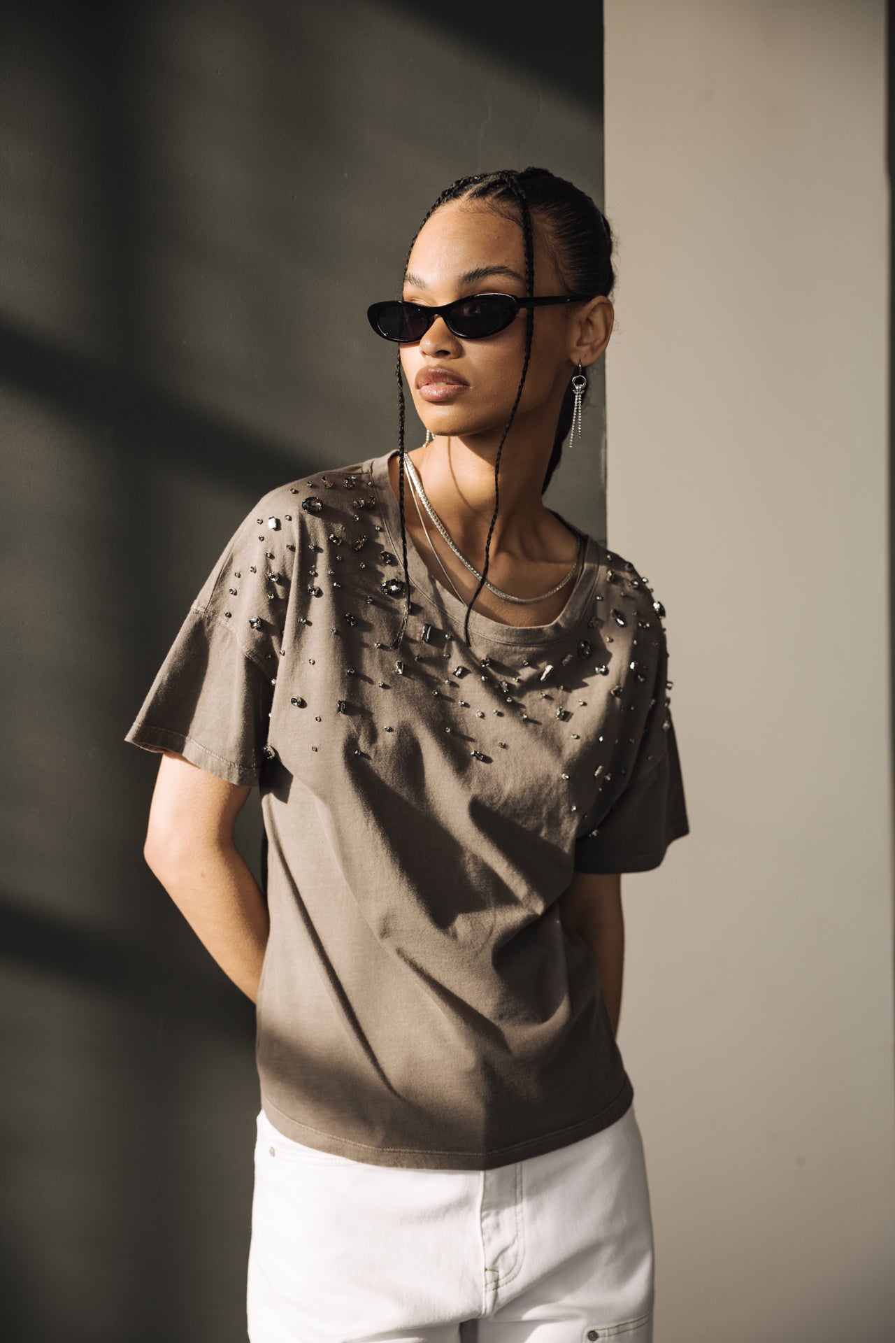 

T-Shirt diaments Frau Tomia Grunge steeple grey | Freeman T. Porter