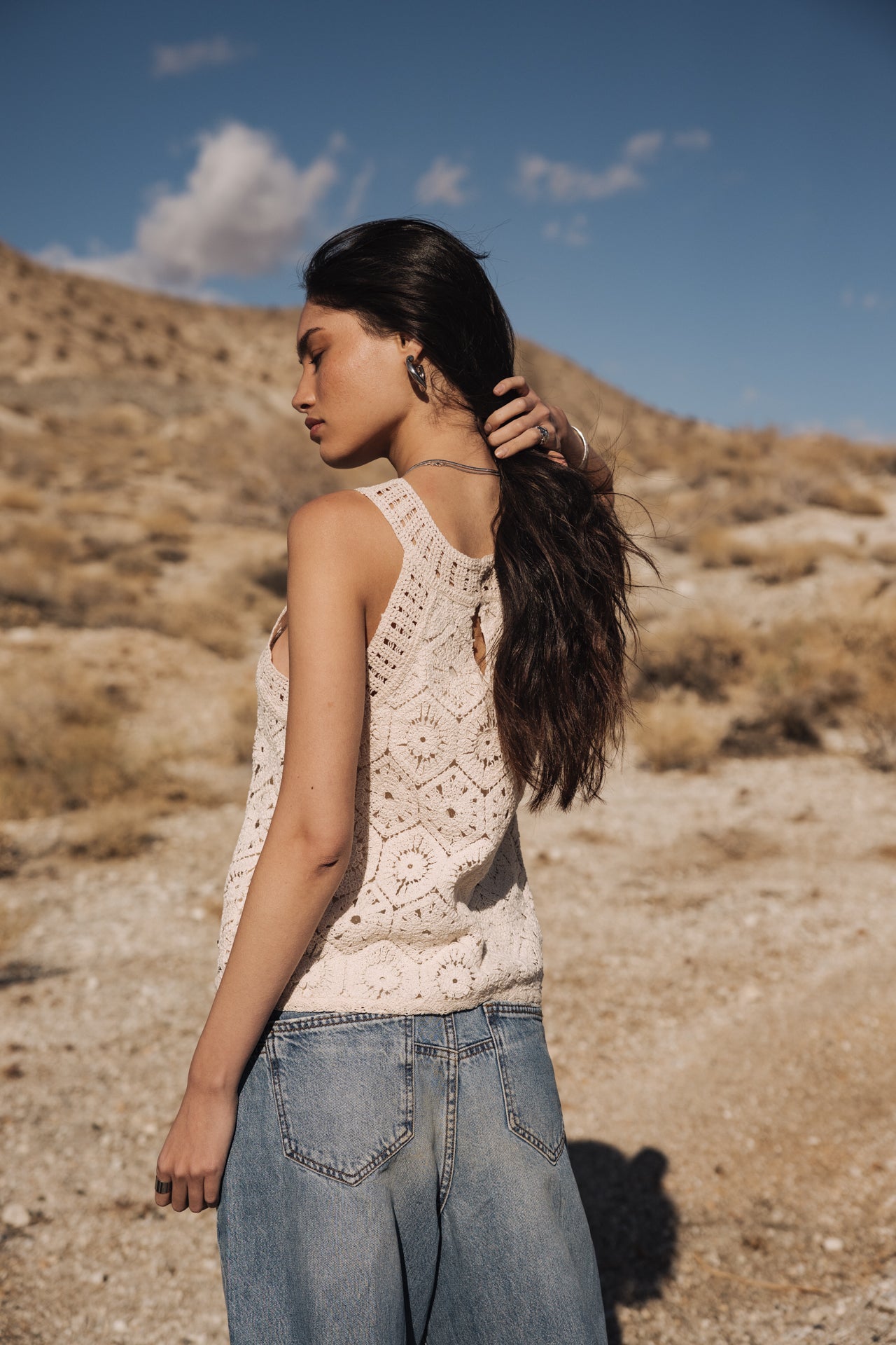 

Camiseta de tirantes Mujer Donia Crochet ecru | Freeman T. Porter