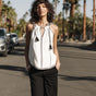 

Loose-fitting top with tassel straps Woman Trolly Plain off white | Freeman T. Porter