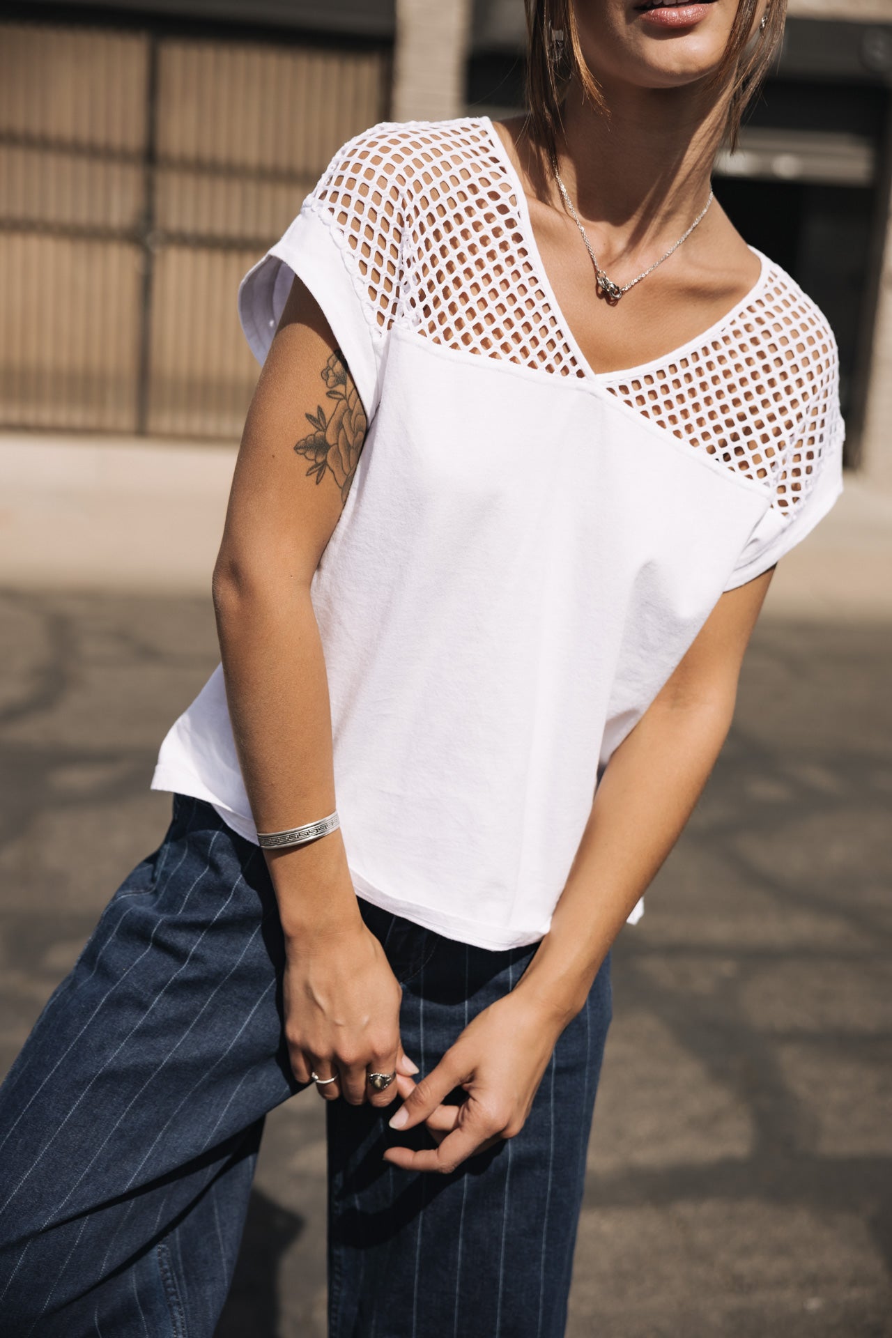   
            

T-shirt col V Femme Thomsen white | Freeman T. Porter
          