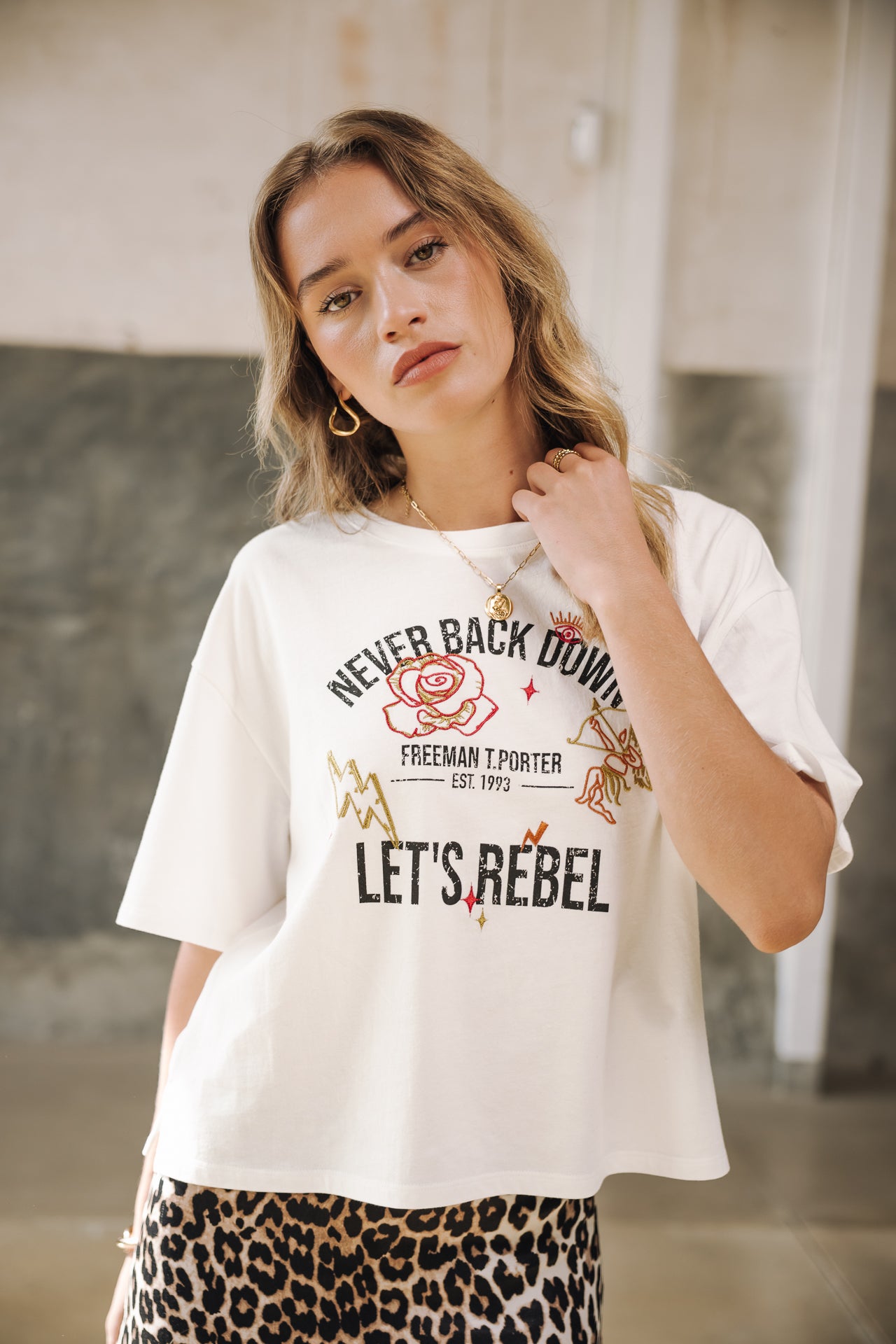 
              

T-shirt imprimé Femme Trade Rebel off white | Freeman T. Porter
            
