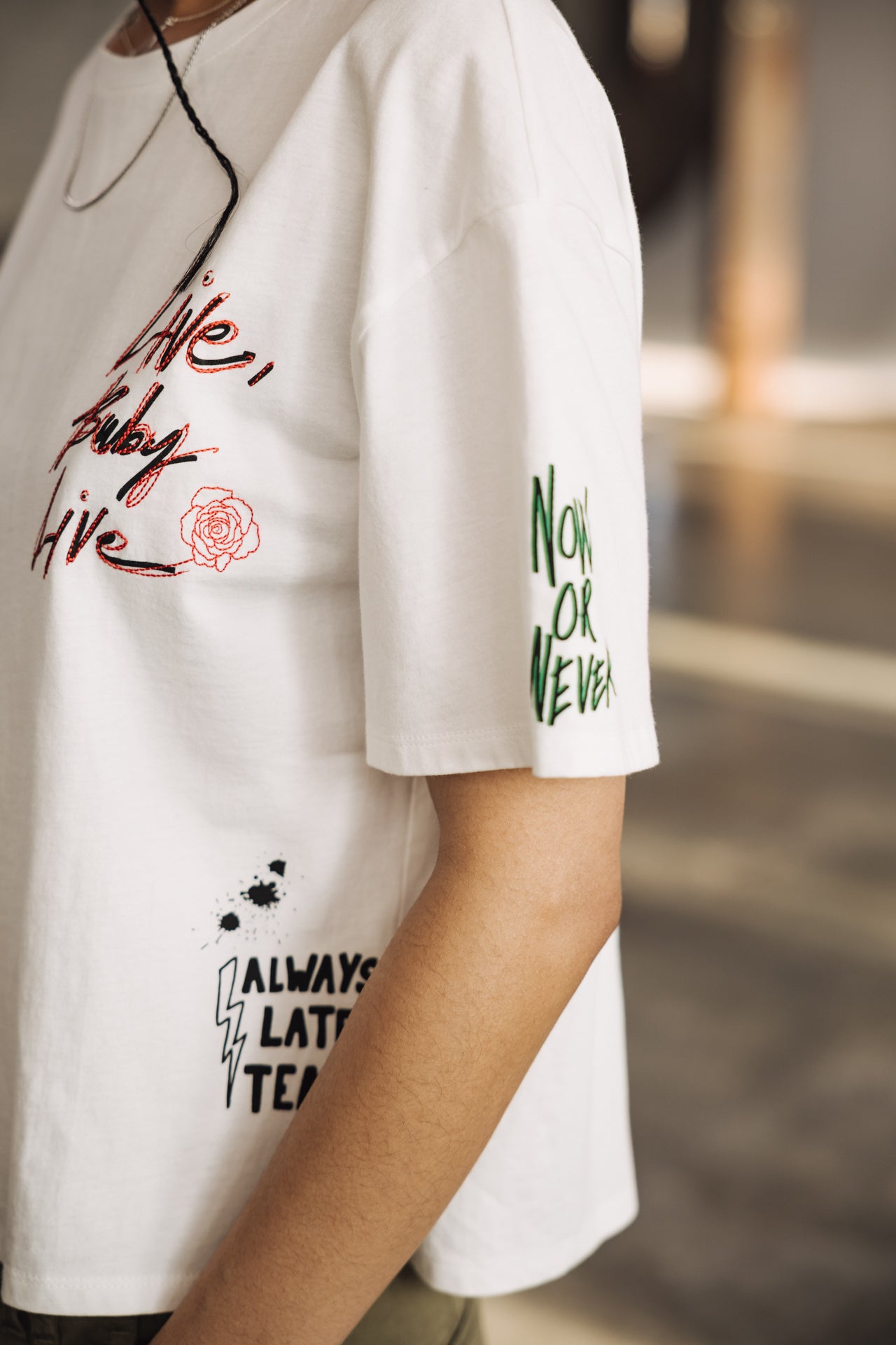 

Printed T-shirt Woman Trade Graf white | Freeman T. Porter