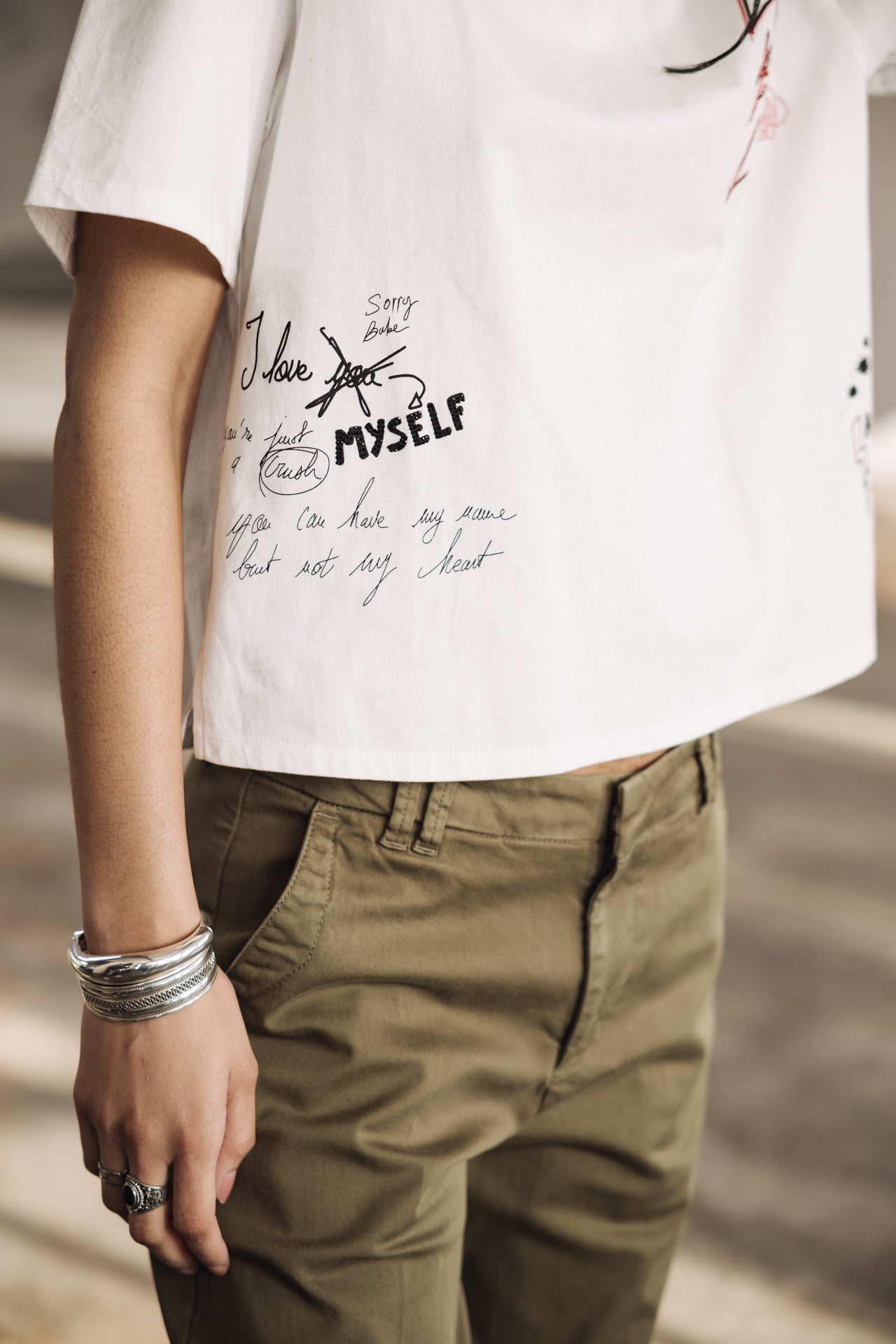 

Printed T-shirt Woman Trade Graf white | Freeman T. Porter