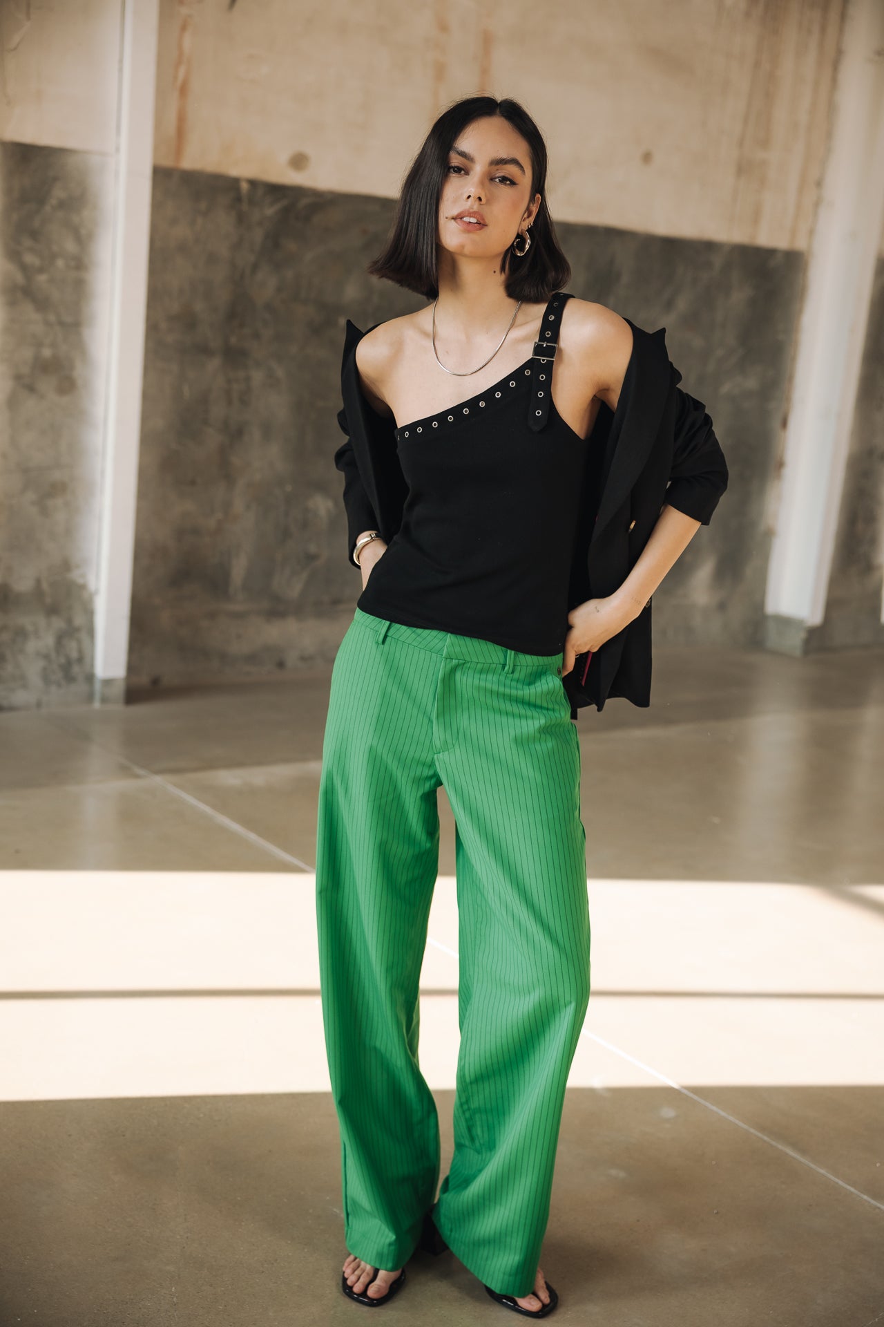 

Top asymétrique Femme Danae Rib black | Freeman T. Porter