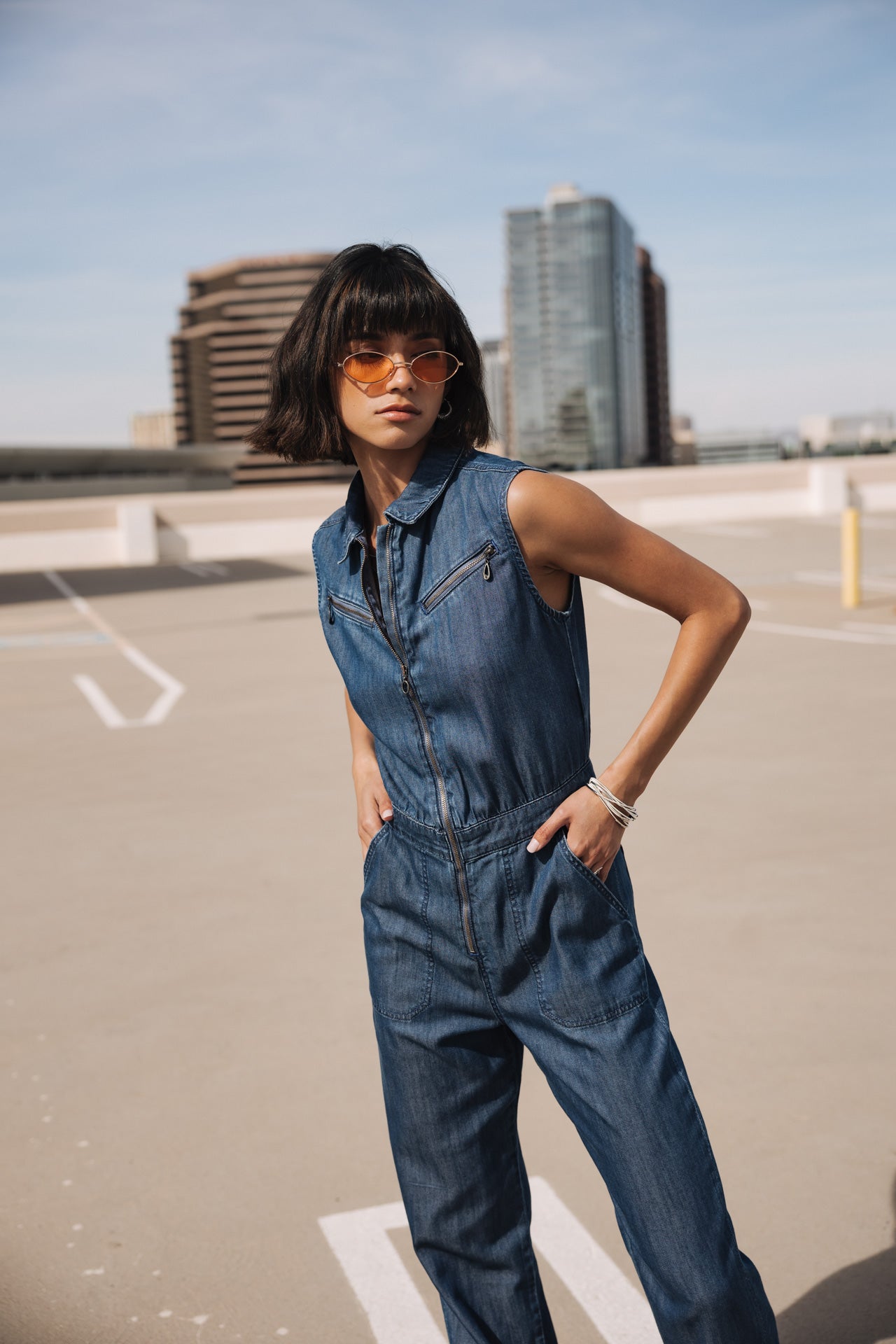 

Combinaison zippée Femme Martha Denim bastia | Freeman T. Porter